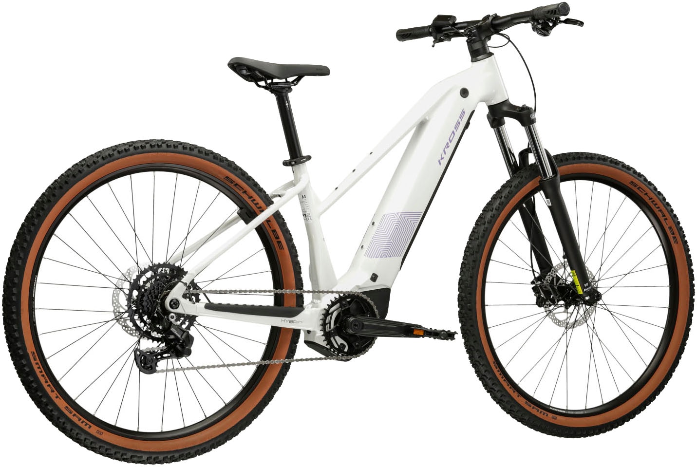 Kross »Influx Hybrid 2.0 16,7Ah / 600 Wh 29 Zoll weiß 9 Gänge 2026« 9 Gang Shimano CUES U4000 Schaltwerk Kettenschaltung Mittelmotor 250 W