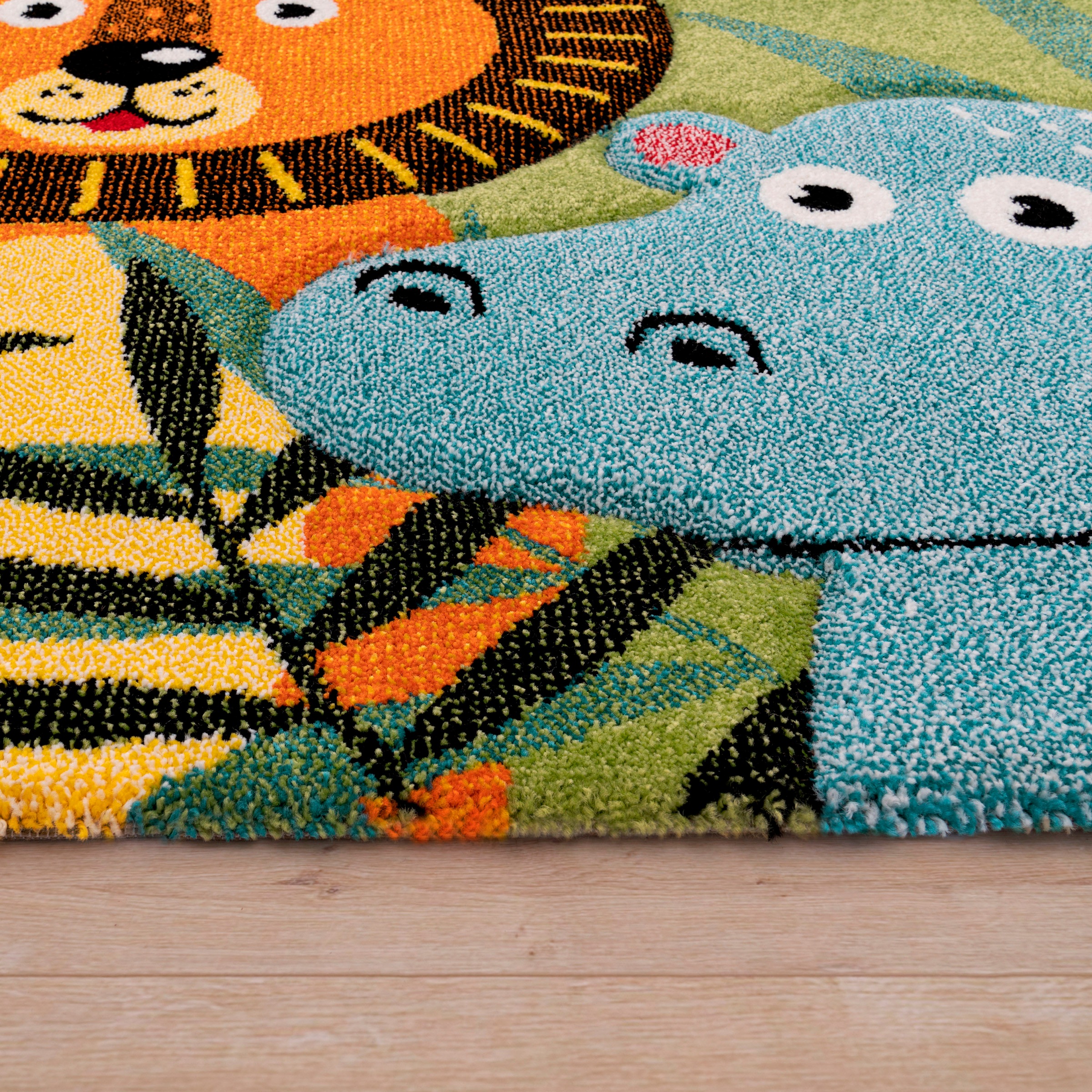 Paco Home Kinderteppich »Diamond 650«, rechteckig, 16 mm Höhe, Spielteppich, 3D-Design, niedliches buntes Tier Motiv, Kinderzimmer