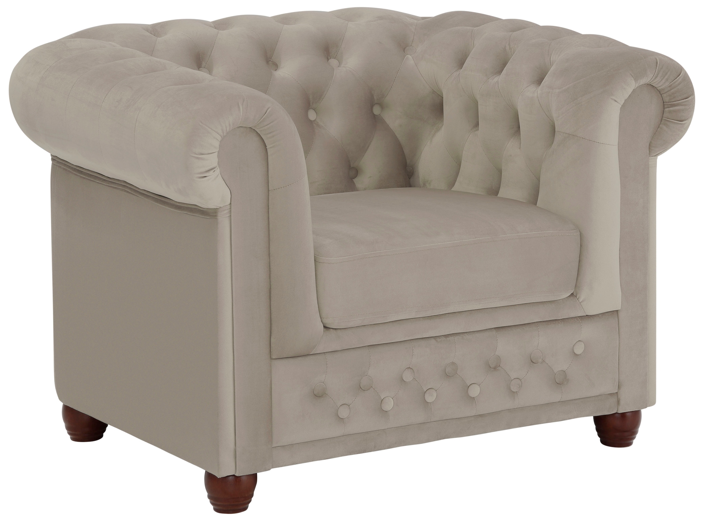 Home affaire Chesterfield-Sessel »New Castle Sessel«, hochwertige Knopfheftung, B/T/H: 104/86/72 cm