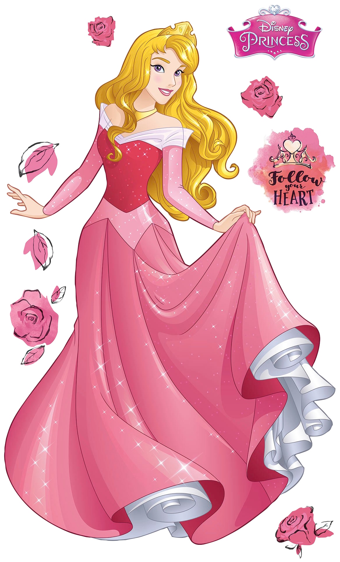 Disney Wandtattoo Dornröschen Xxl Rosa 127 x 200 cm 612429 günstig online kaufen