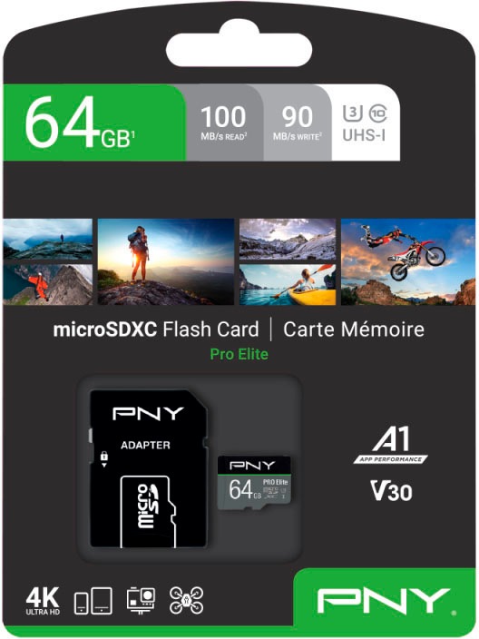 PNY Speicherkarte »PRO Elite«, (UHS Class 3 100 MB/s Lesegeschwindigkeit)