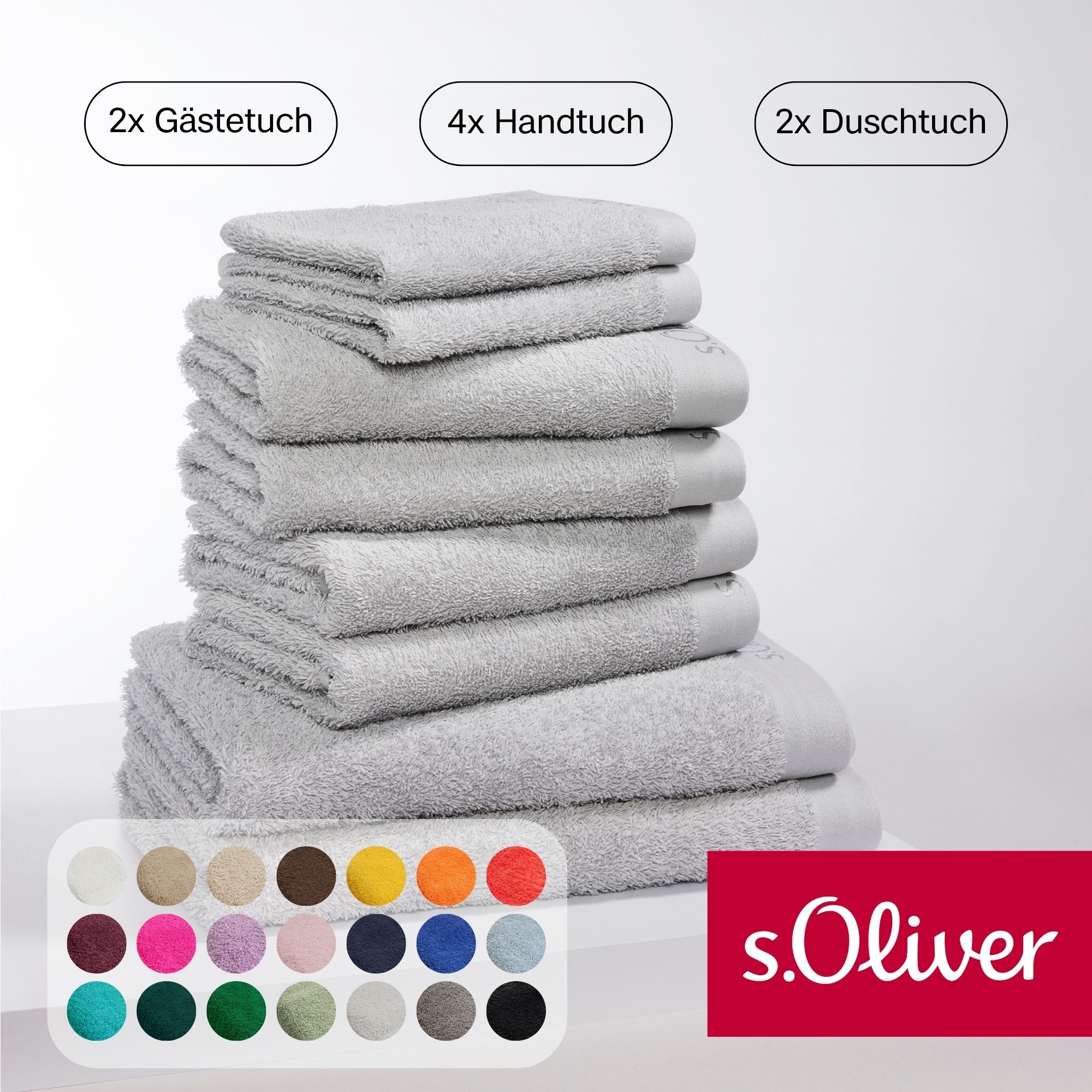 s.Oliver Handtuch Set »s.Oliver, Premium Qualität, 600 gr/m²«, (Set, 8 St., günstig online kaufen