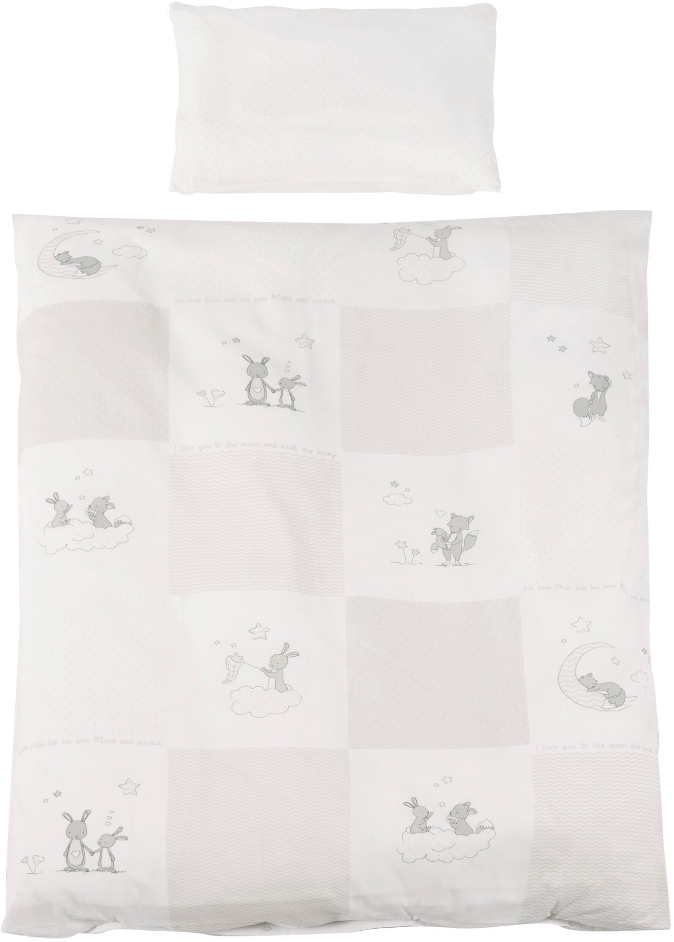 roba® Komplettbett »Fox & Bunny, 70x140 cm«, (6 tlg.)