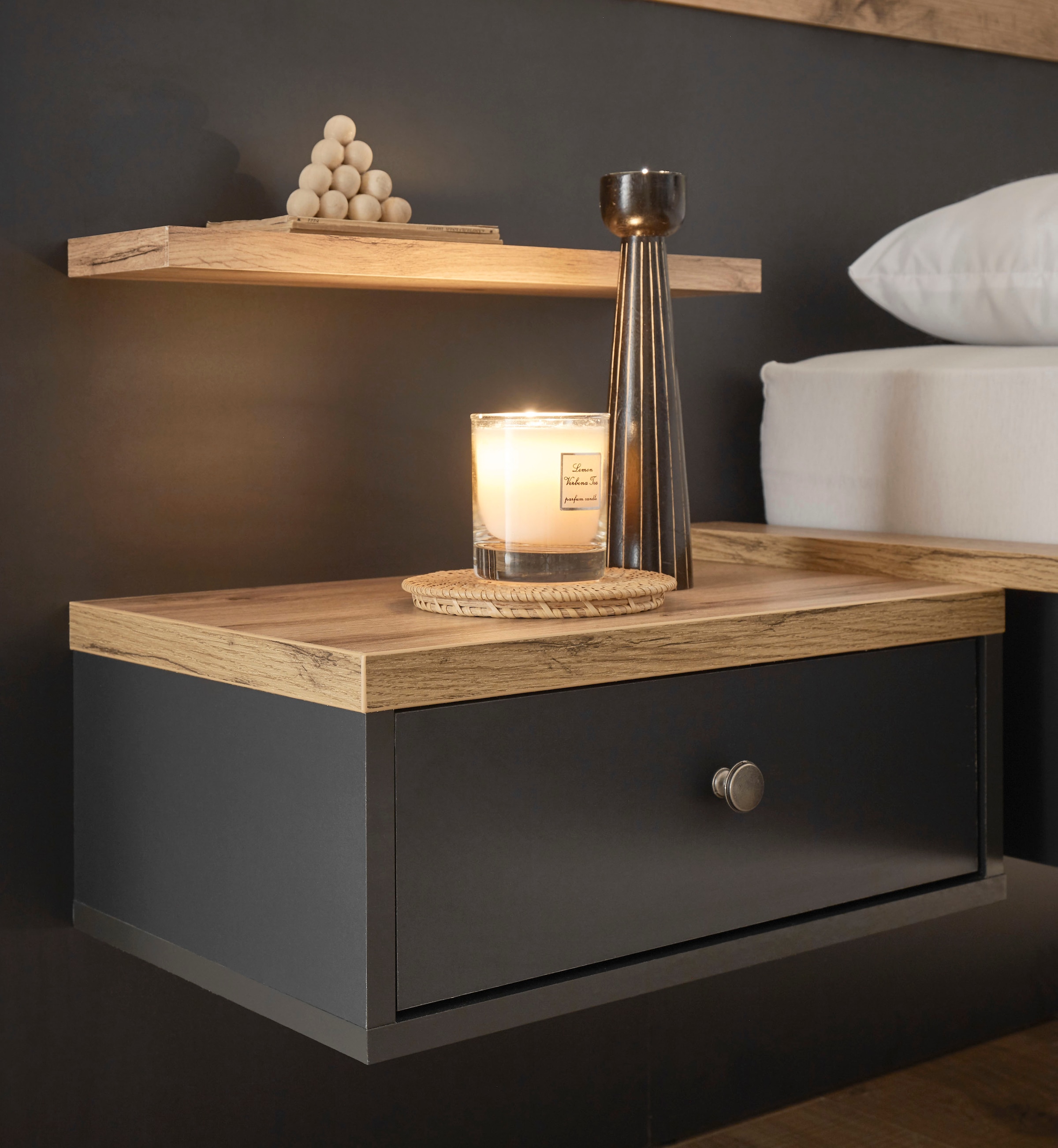 Home affaire Schlafzimmer-Set »Westminster« Bett Breite Liegefläche 90 oder 140cm und 1 Wandpaneel