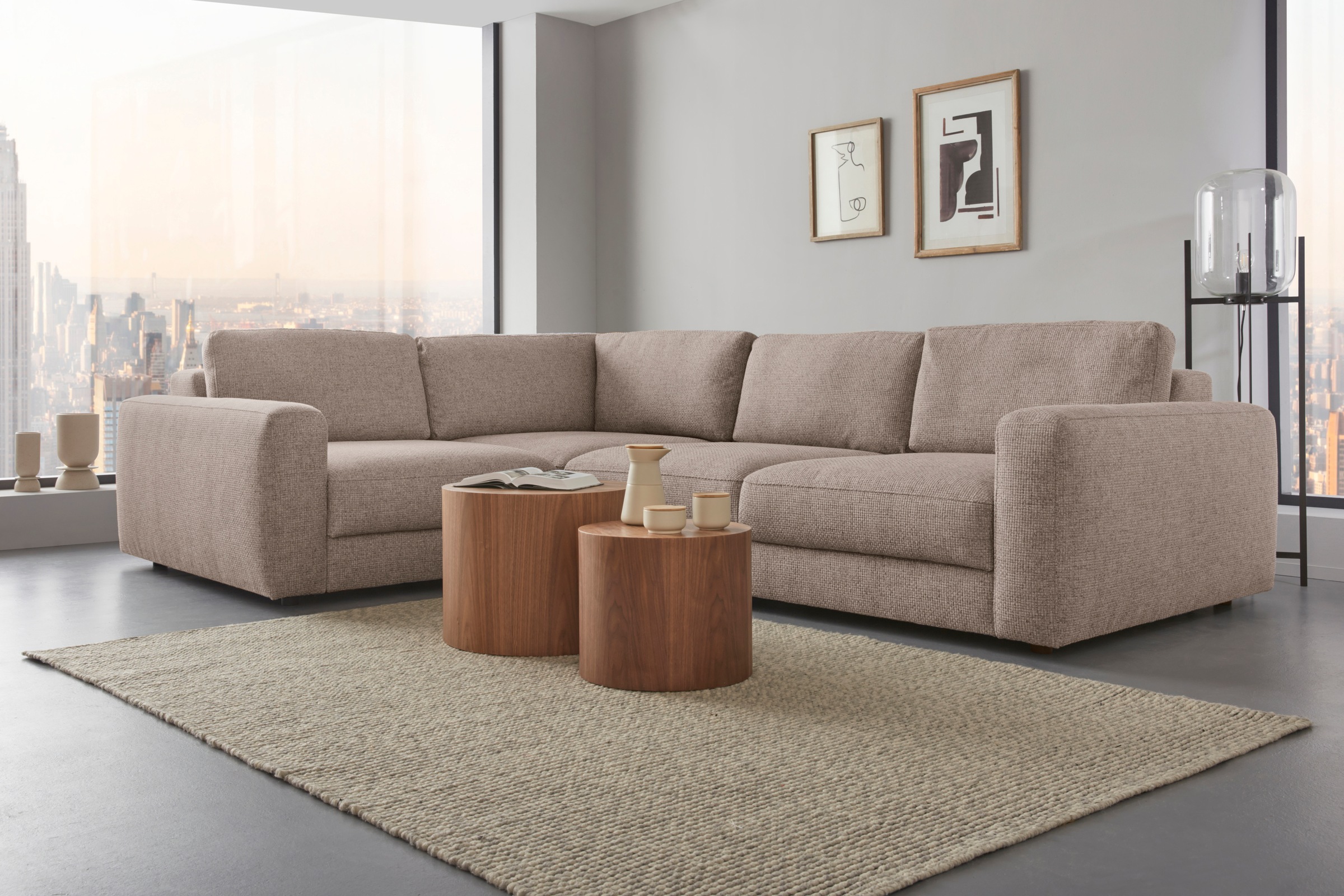 Home affaire Ecksofa »Bloomfield, Breite 304cm, Mega Polsterecke mit viel P günstig online kaufen