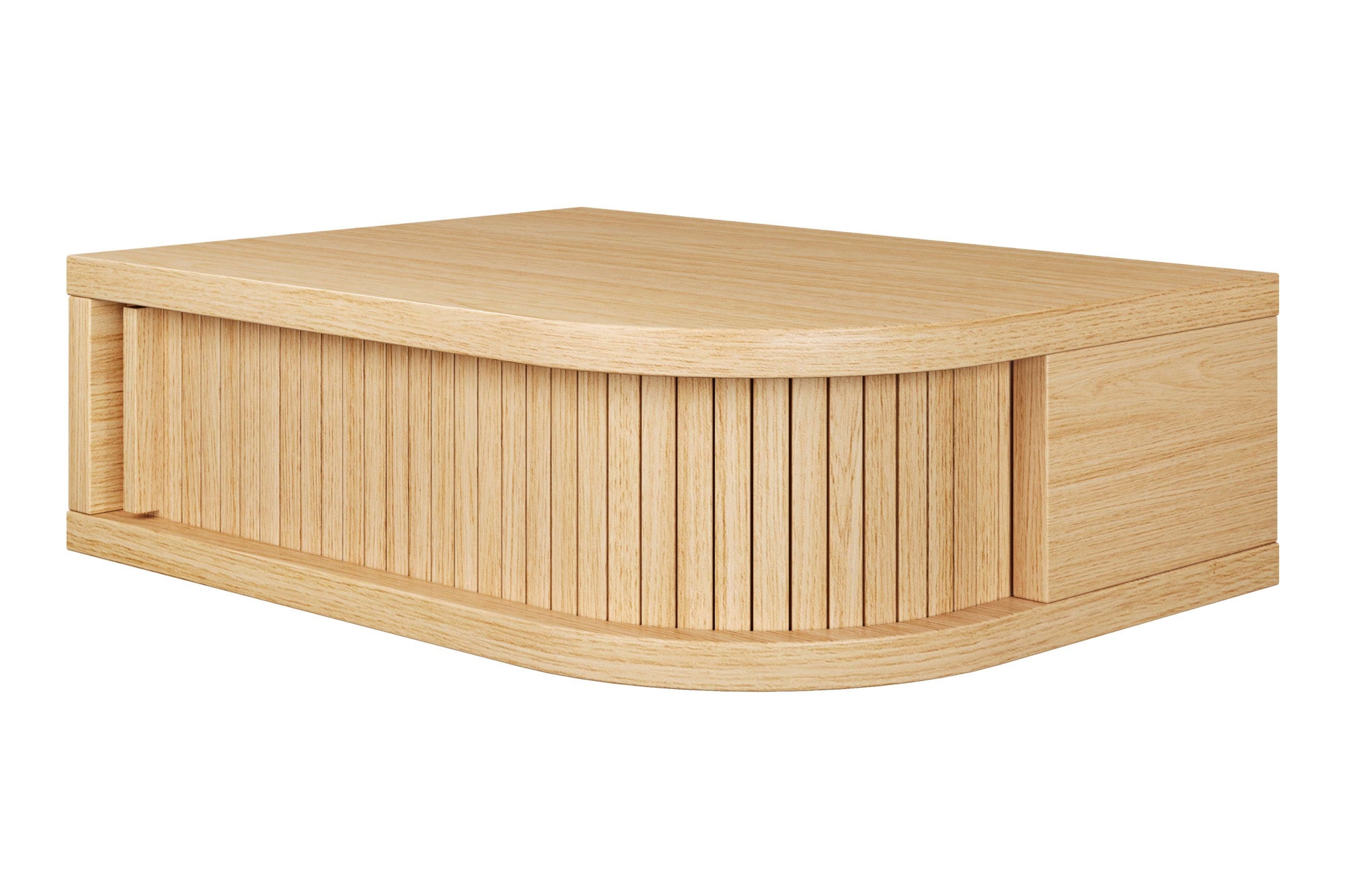 Woodman Nachttisch »Farsta«, in 3 Farben, mit Tambourschiebetüren, mit Eichenholz furniert