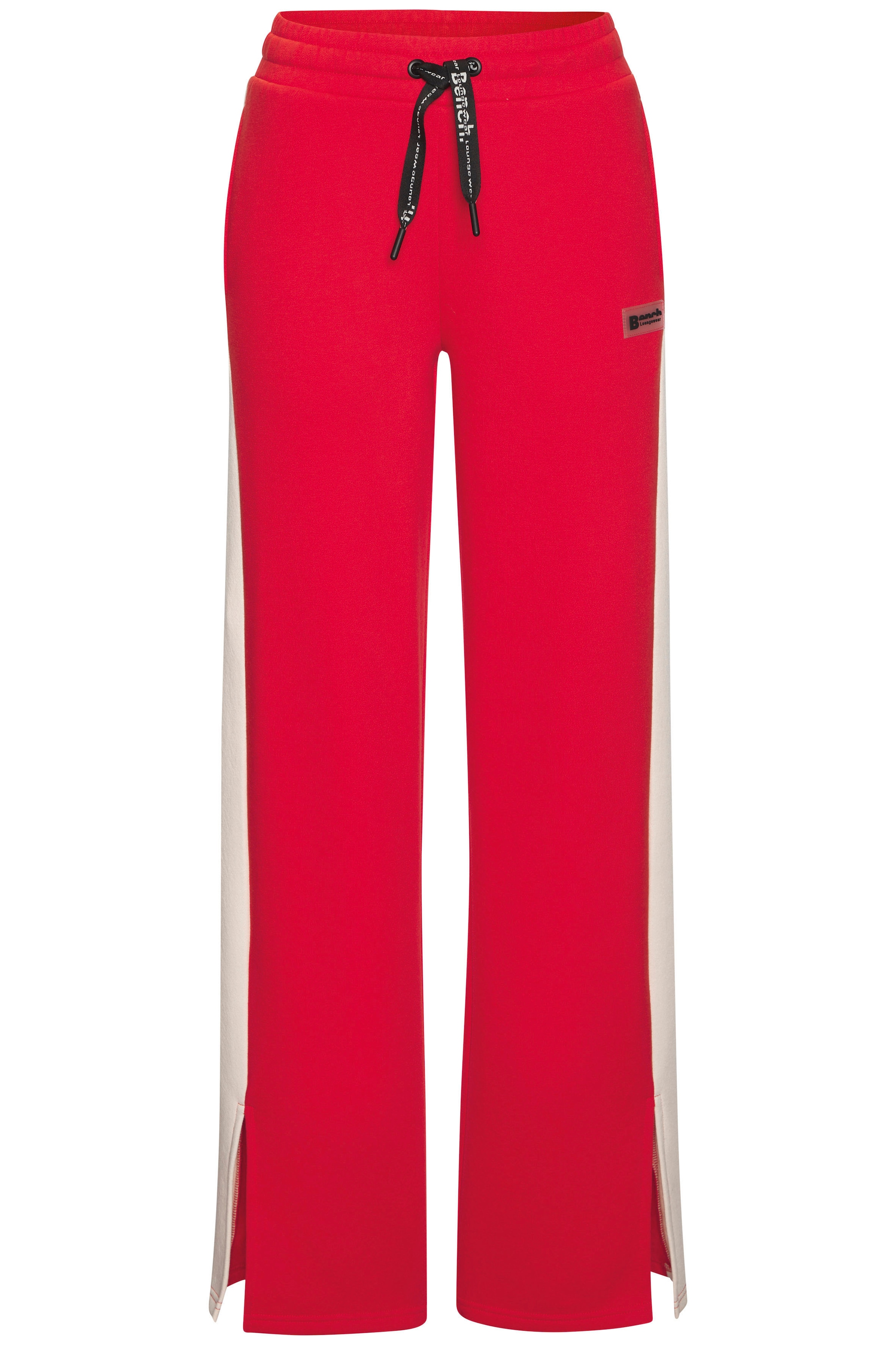 Bench. Loungewear Loungehose, mit Seitenschlitzen am Beinsaum und Silikon Logo Badge