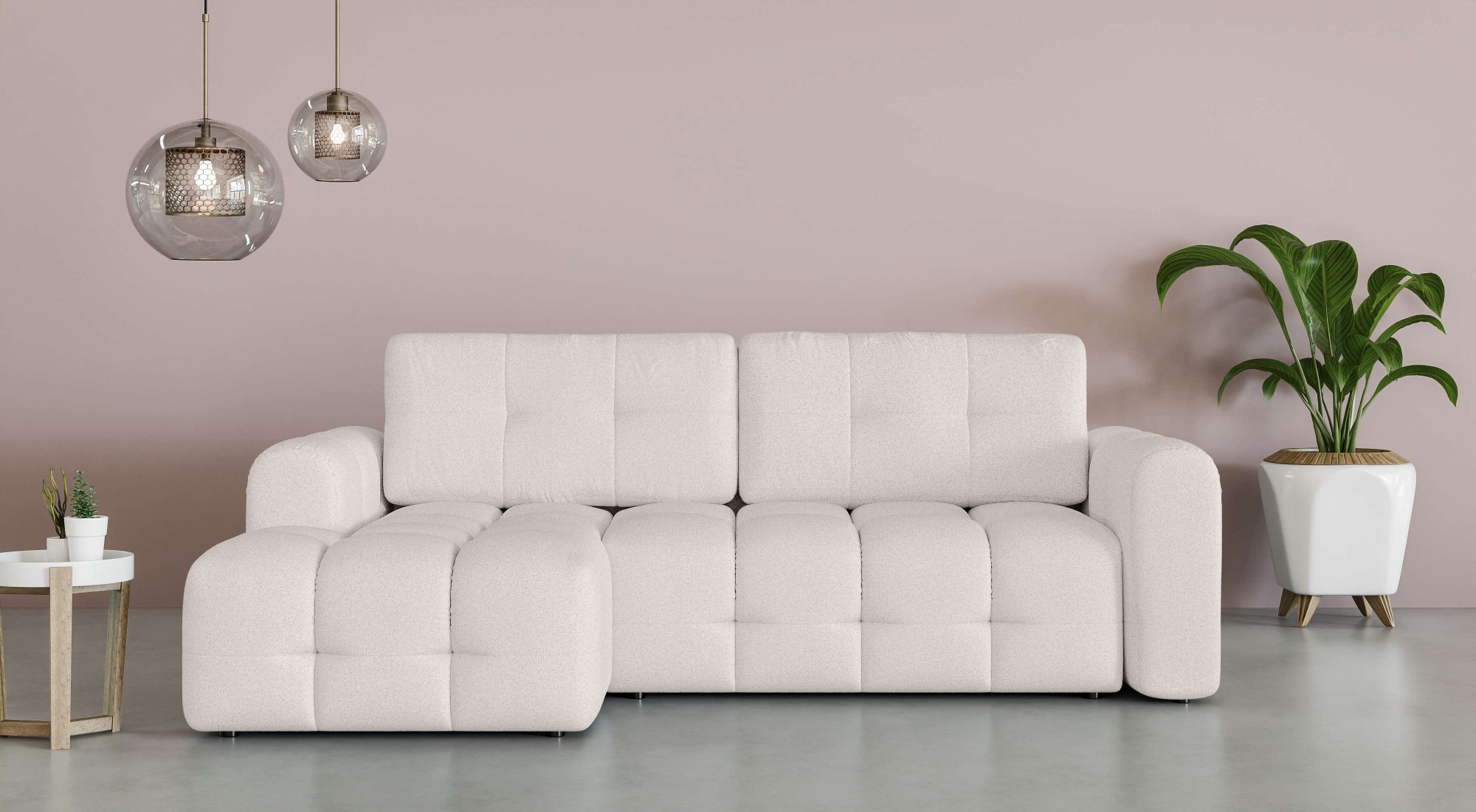 INOSIGN Ecksofa »Manilla, wahlweise mit Bettfunktion, B/T/H 265/170/91 cm«, günstig online kaufen