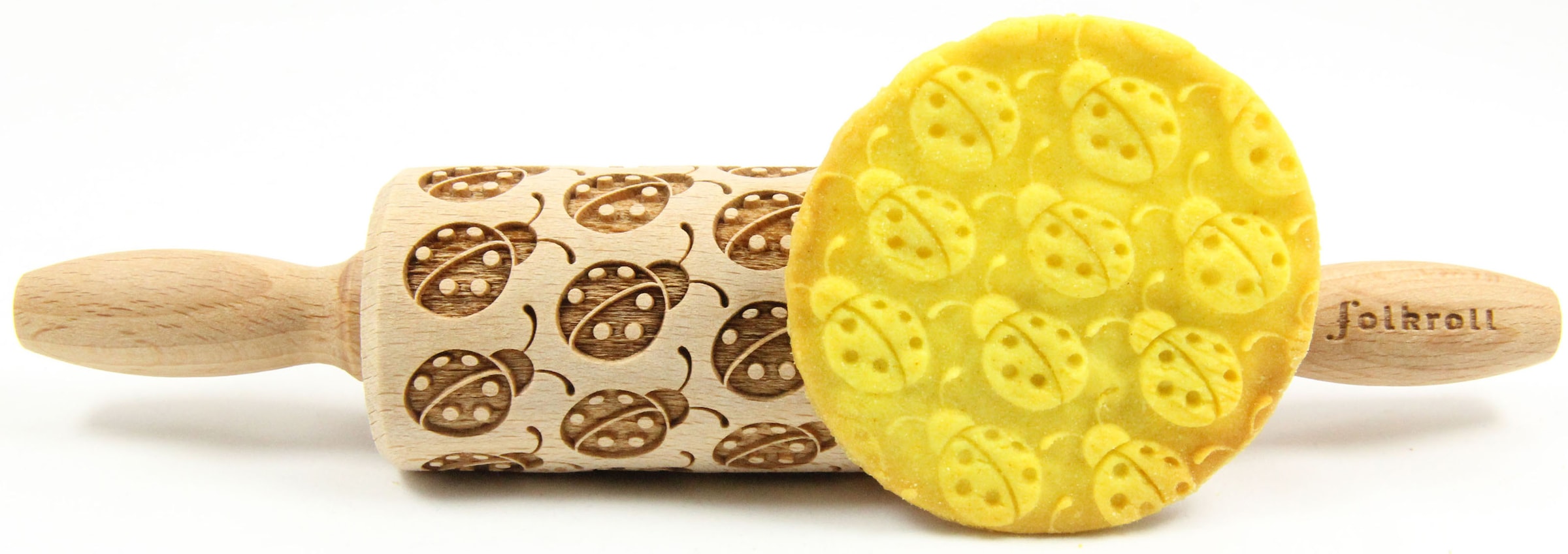 folkroll Teigroller »3D-Motiv-Teigrolle« Marienkäfer