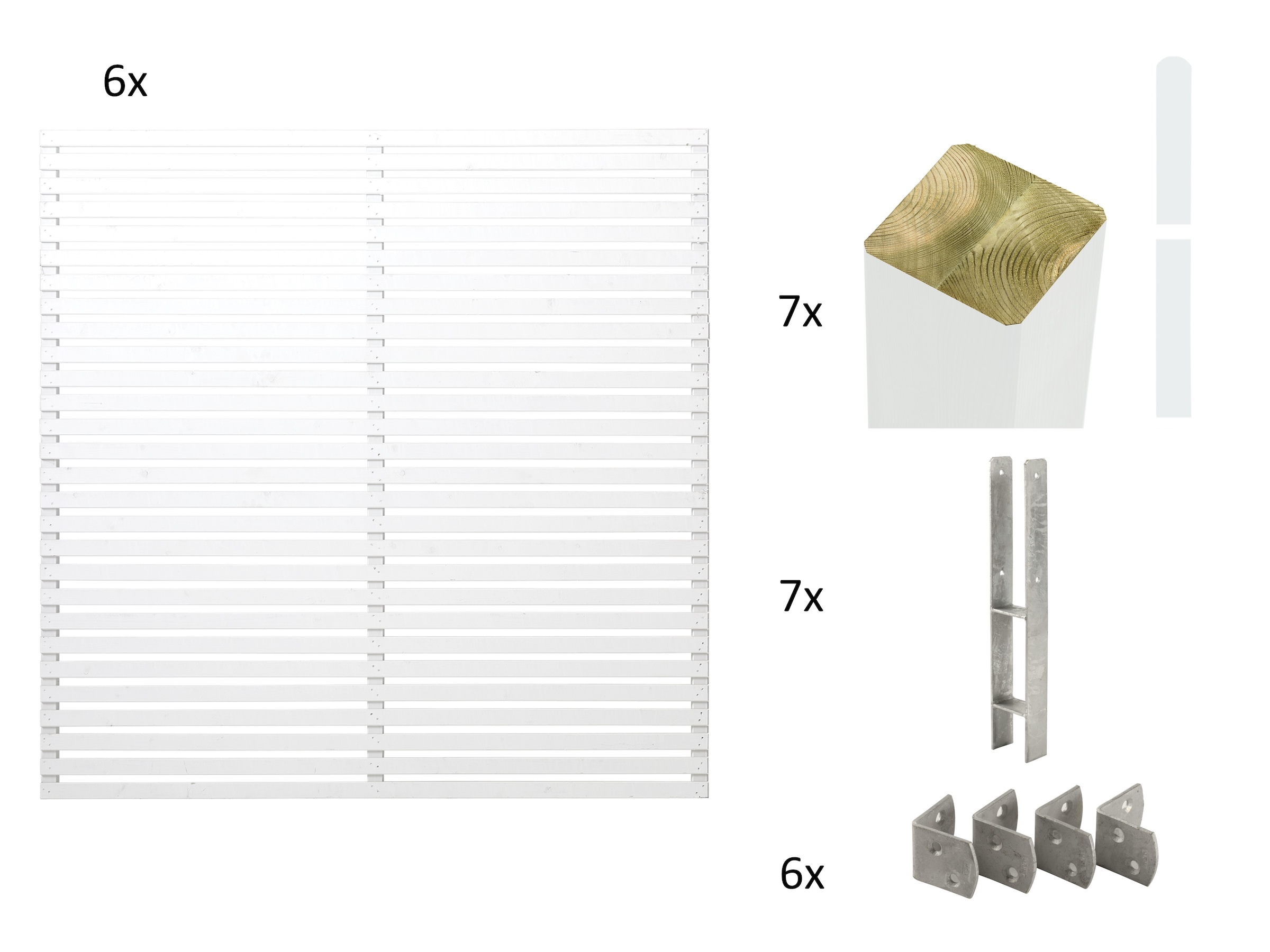 PLUS Sichtschutzelement »Tokyo«, Höhe: 180 cm, Gesamtlänge: 5,76 bis 13,32 m, zum Einbetonieren