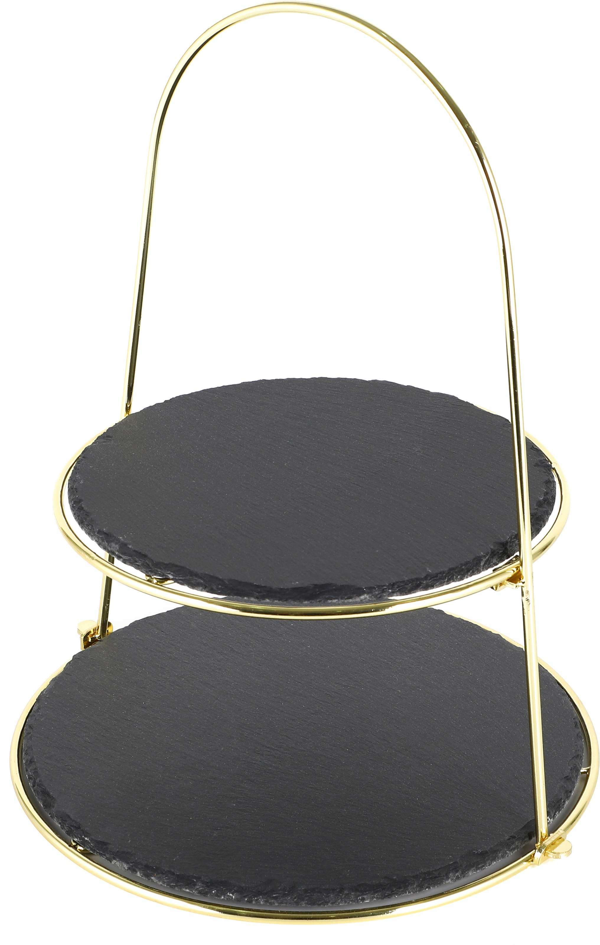 ECHTWERK Etagere »Schiefer Etagere«, mit 2 Ebenen Naturschiefer und Bügelgr günstig online kaufen
