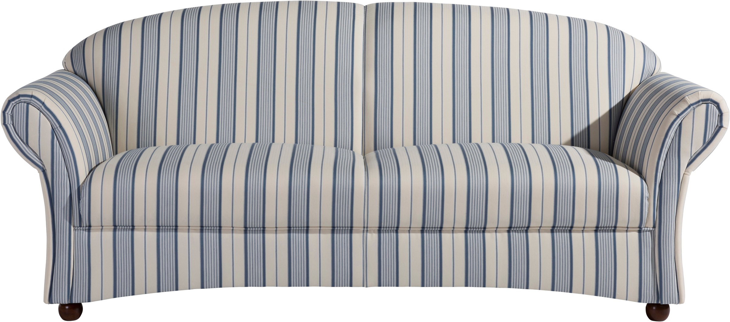 Max Winzer® 2-Sitzer »Caros, klassisch modernes Sofa, elegant geschwungene Formensprache«, bequem durch Federkernunterfederung, Retro, Streifendesign