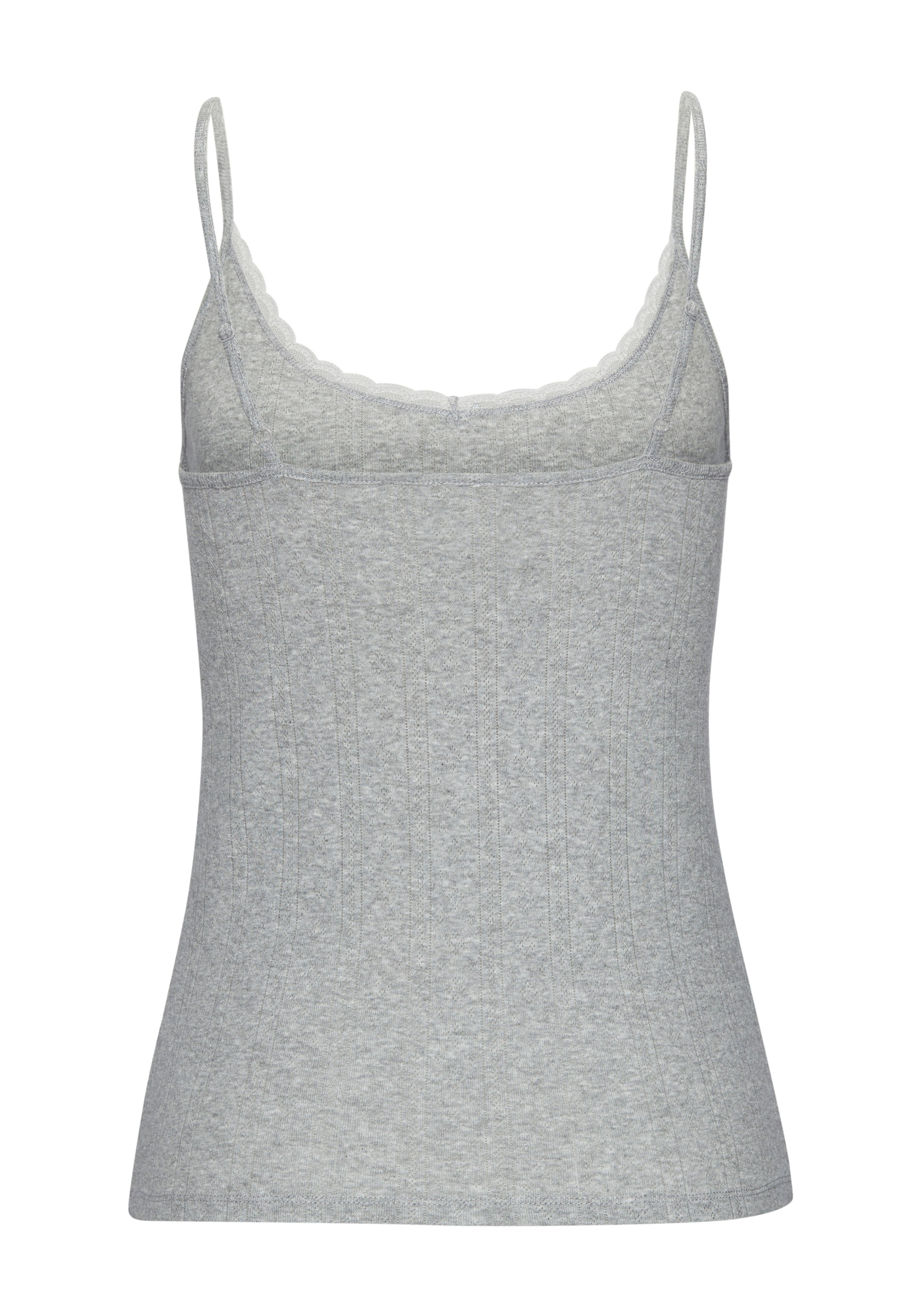 Vivance Spaghettitop 2er-Pack,  aus weichem Pointelle-Strick mit Spitze