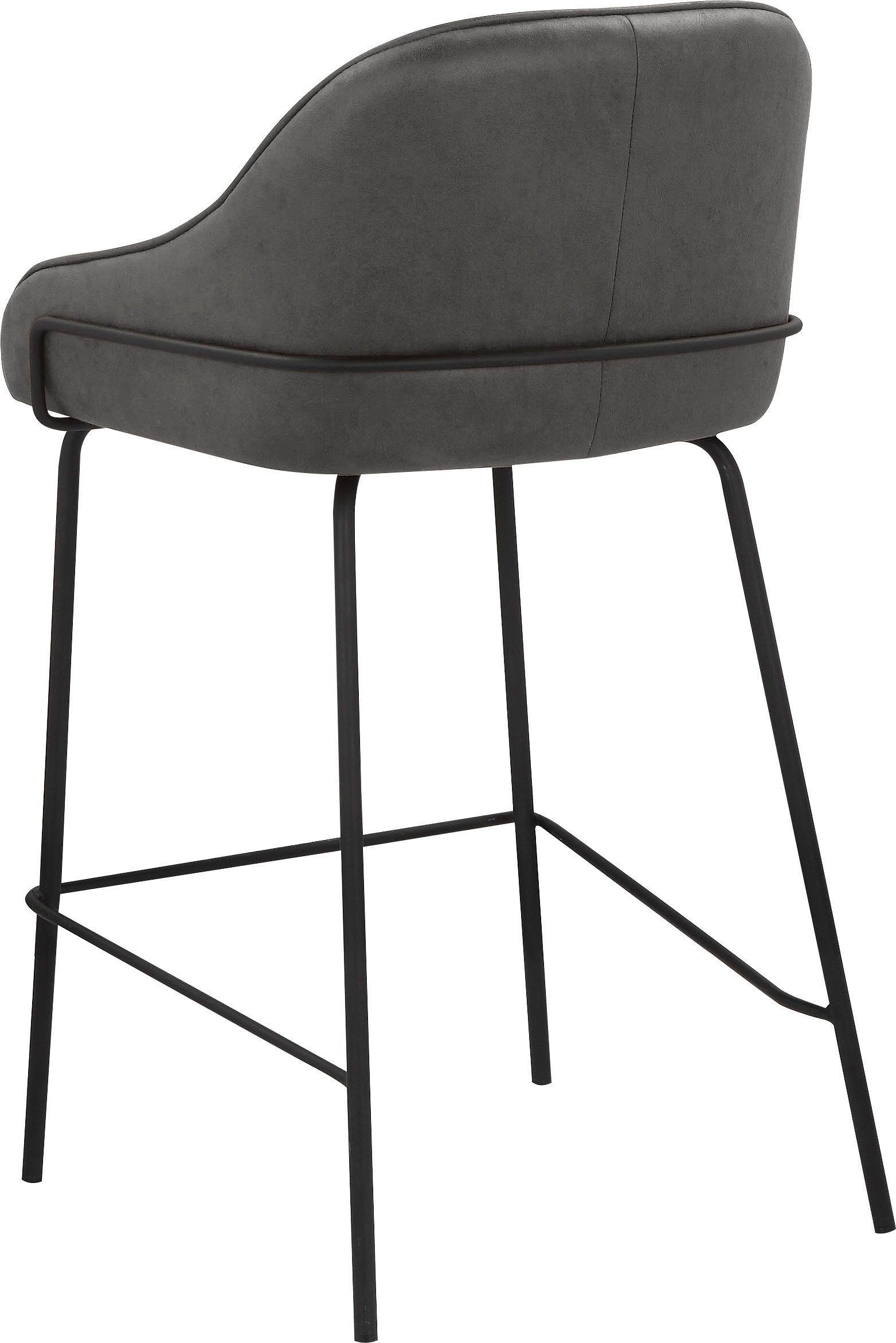 Leonique 4-Fußstuhl »Puant«, 2 St., Luxus-Microfaser, mit Stoff aus Polyester/recyceltem Polyester, Sitzhöhe 65 cm