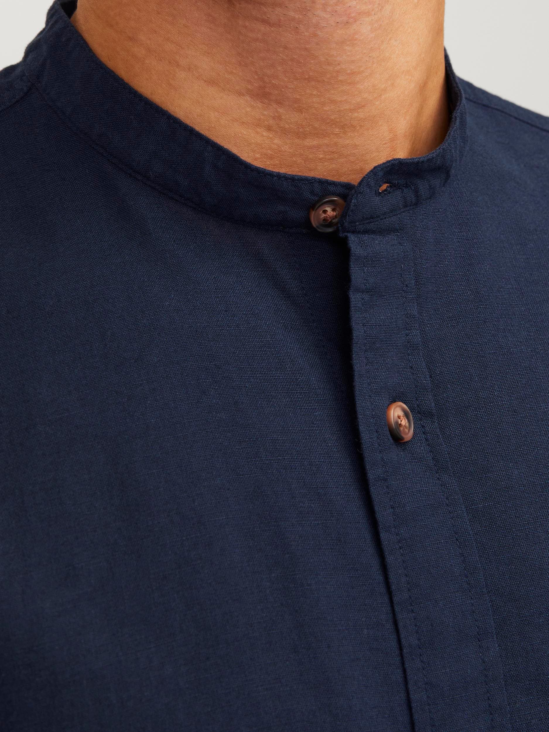 Jack & Jones Langarmhemd »JJESUMMER BAND LINEN BLEND SHIRT LS SN«