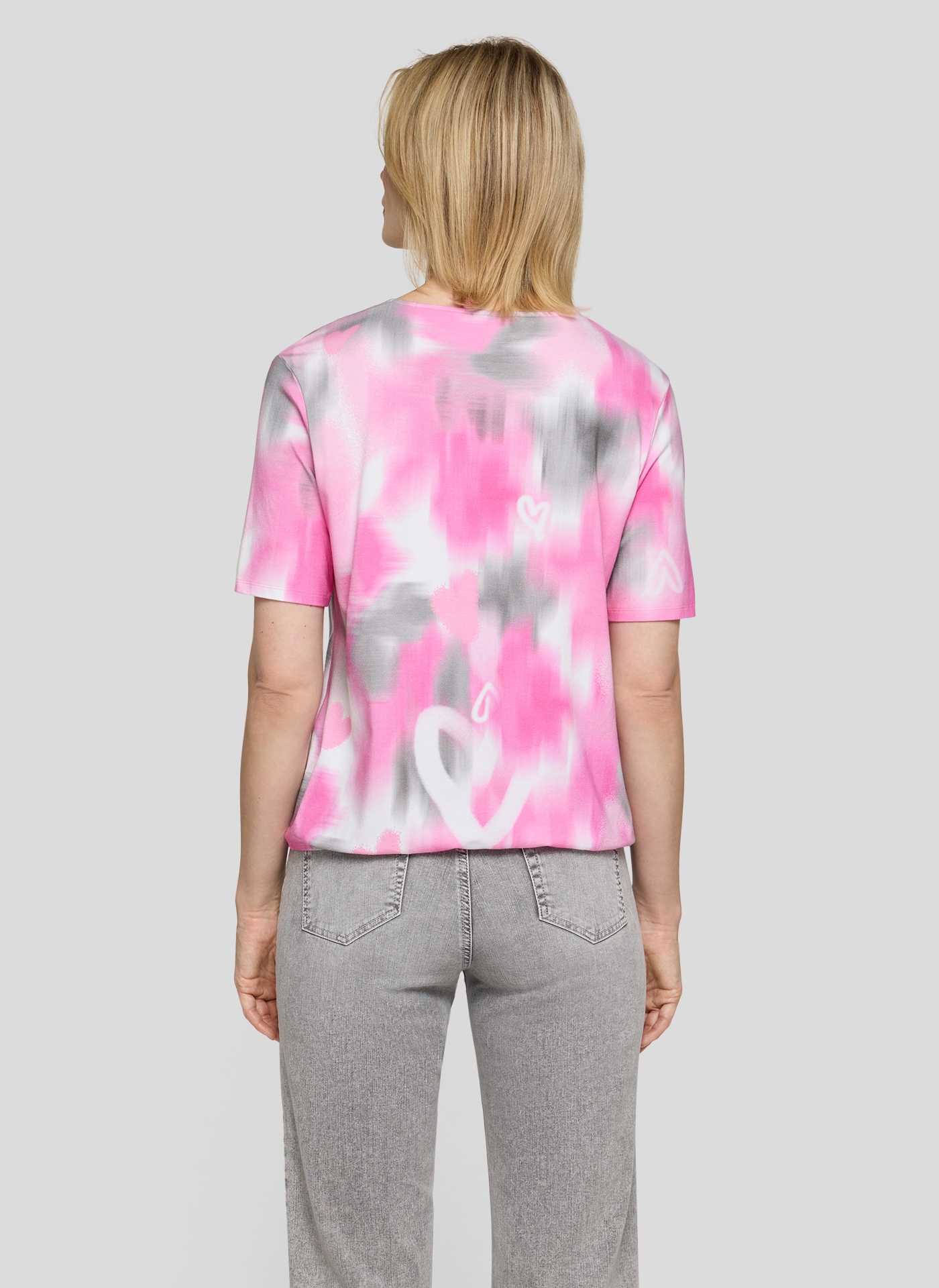 Rabe T-Shirt mit grafischem Muster und Glitzersteinen