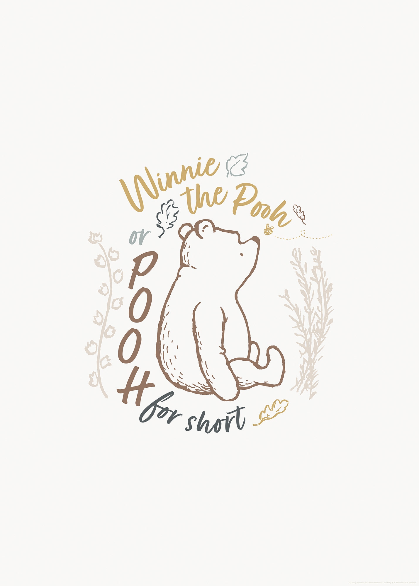 Komar Wandbild »Disney Winnie the Pooh for Short«, Disney, (Set, 1 St.), 50 x 70 cm (Breite x Höhe) - Kinderzimmer, Dekoration