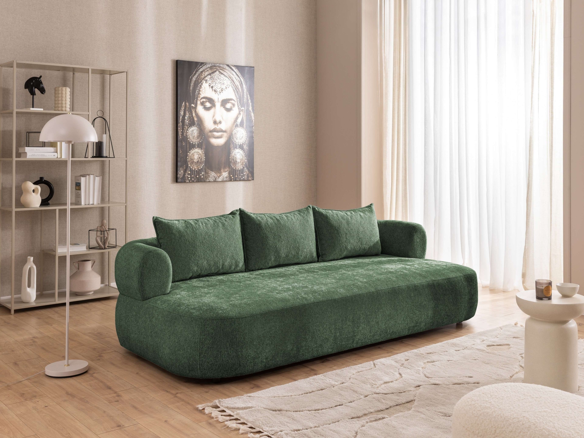 Home affaire Big-Sofa »LUSSAC 4-Sitzer Design-Sofa mit Zierkissen, Maße B/T/H: 242/123/78 cm«, hoher Sitzkomfort und modernes Design, Sofa ohne Bettfunktion