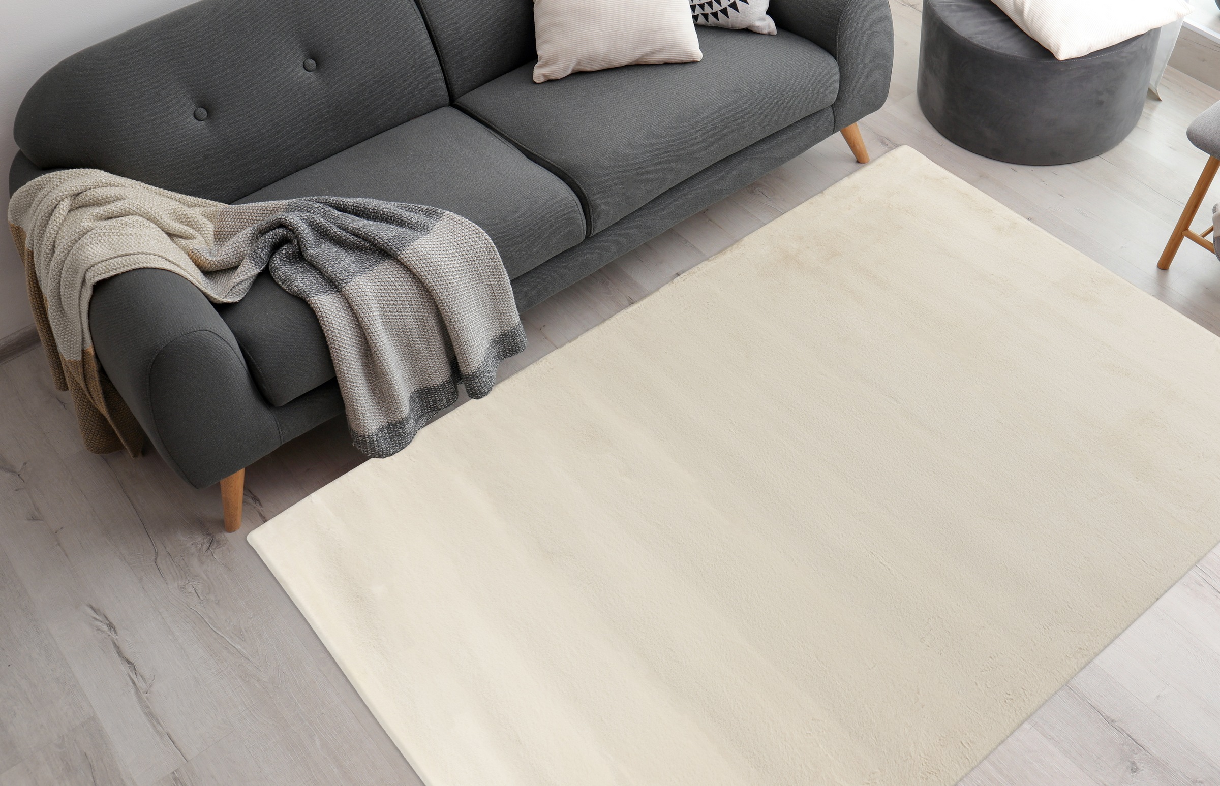 me gusta Teppich »Rabbit Prime 125«, rechteckig, 18 mm Höhe, Kaninchenfell günstig online kaufen