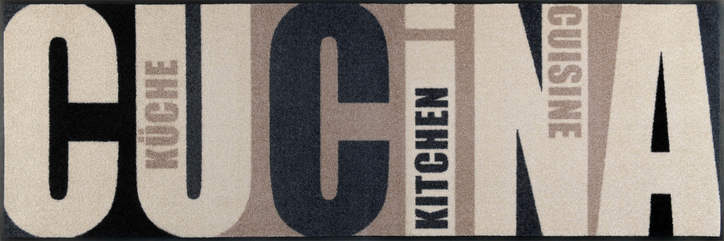 wash+dry by Kleen-Tex Küchenläufer »Cucina pura«, rechteckig, 7 mm Höhe, mit Spruch, In- und Outdoor geeignet, waschbar, Küche