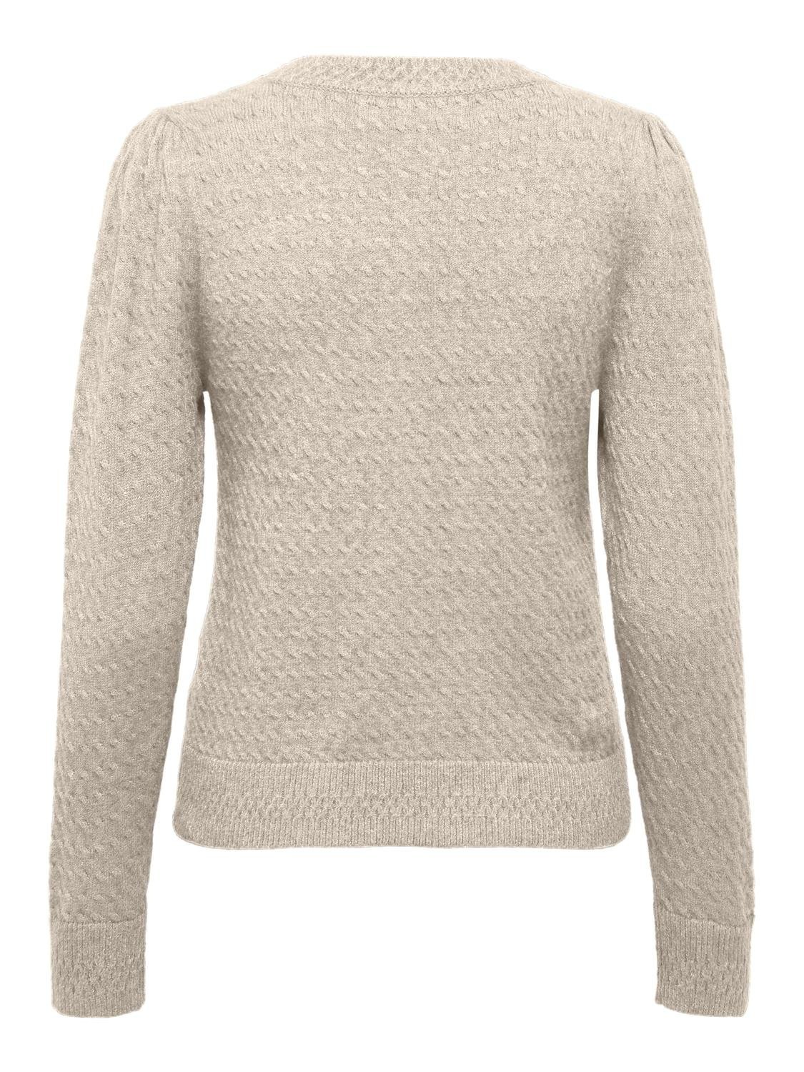 ONLY Rundhalspullover »ONLKATIA LS PUFF O-NECK CC KNT«, mit Strukturstrick