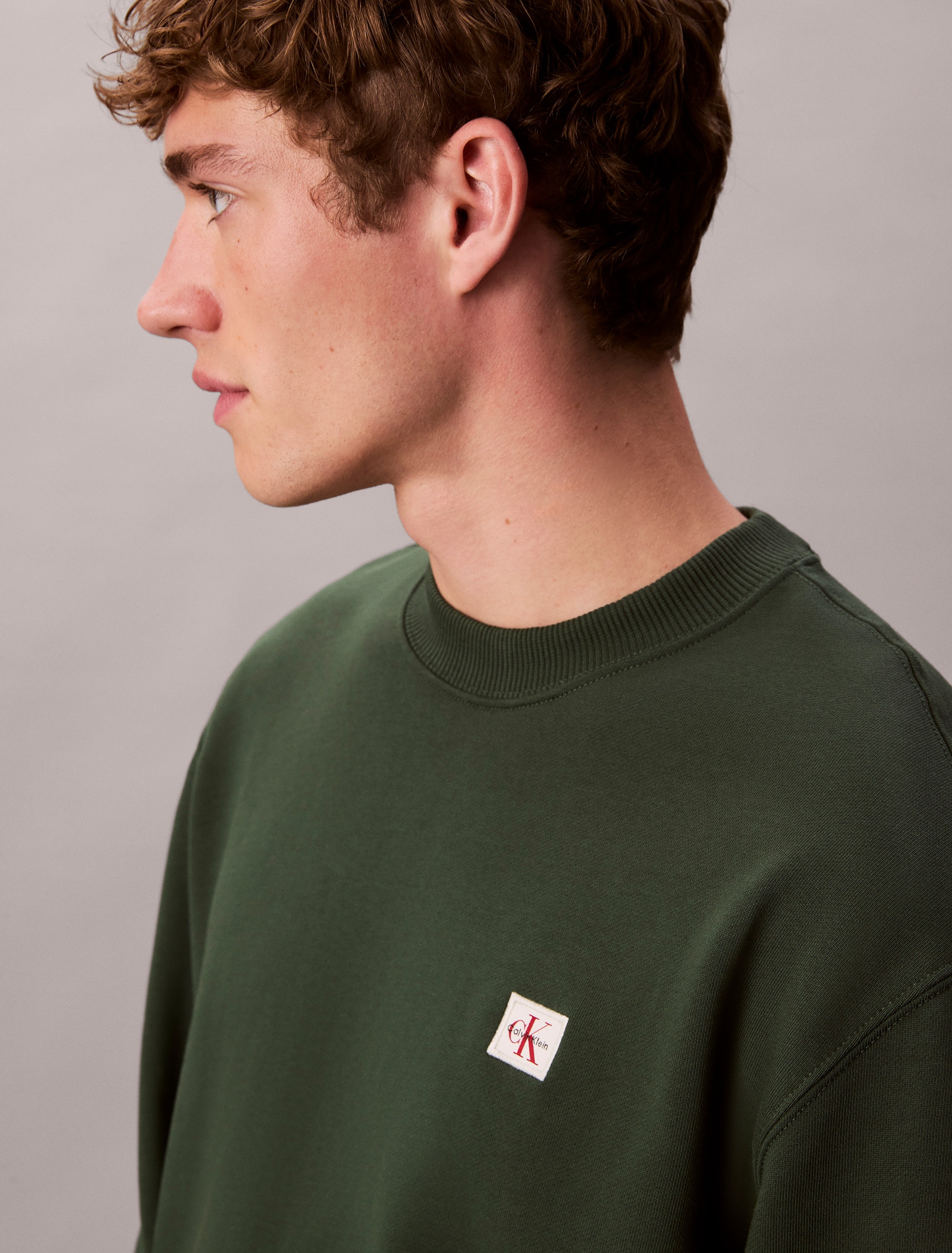 Calvin Klein Jeans Sweatshirt »400GSM TRRY BDG CRWN«, Mit Rundhalsausschnitt
