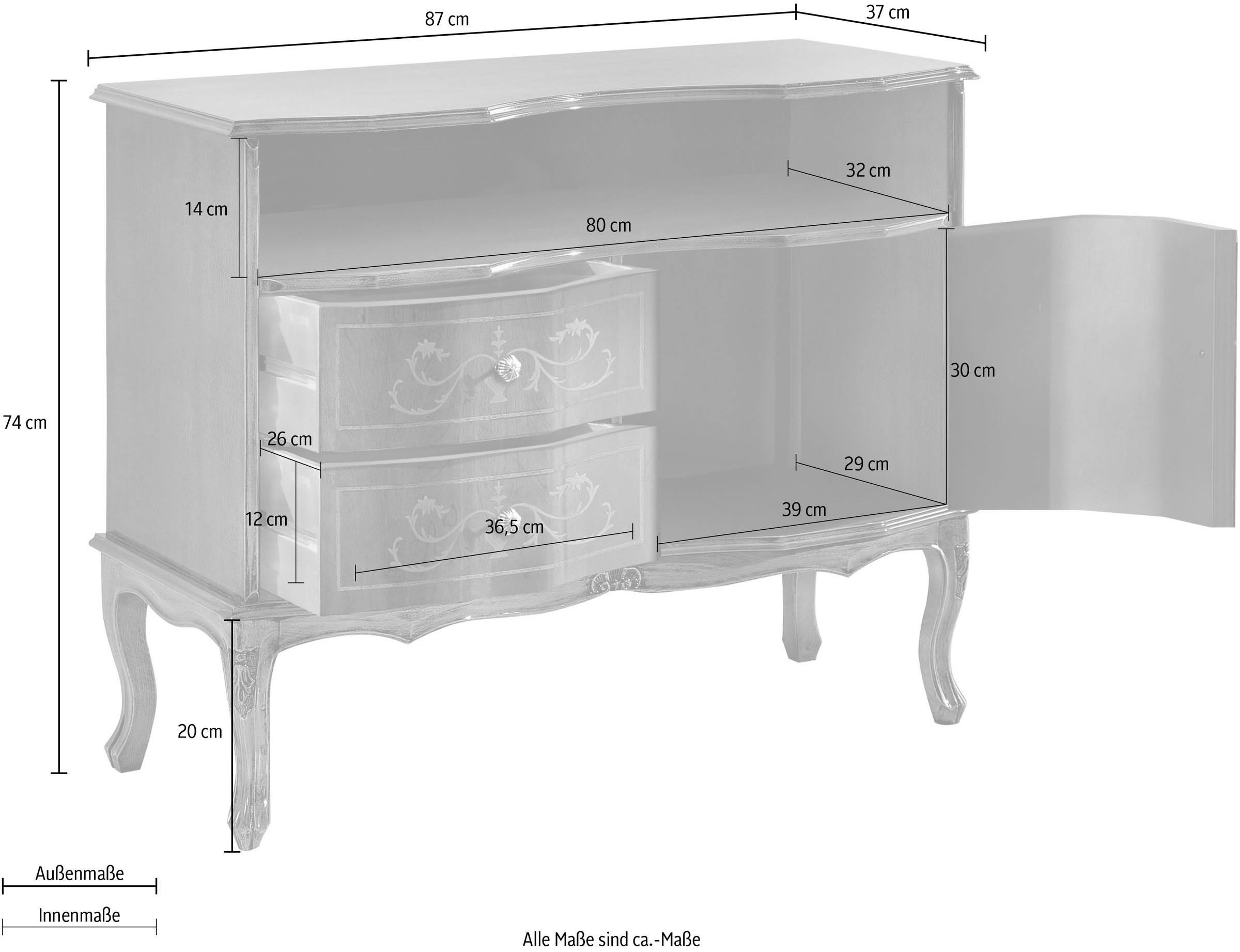 Home affaire TV-Board »TV-Board Desenzano«, Breite 87 cm