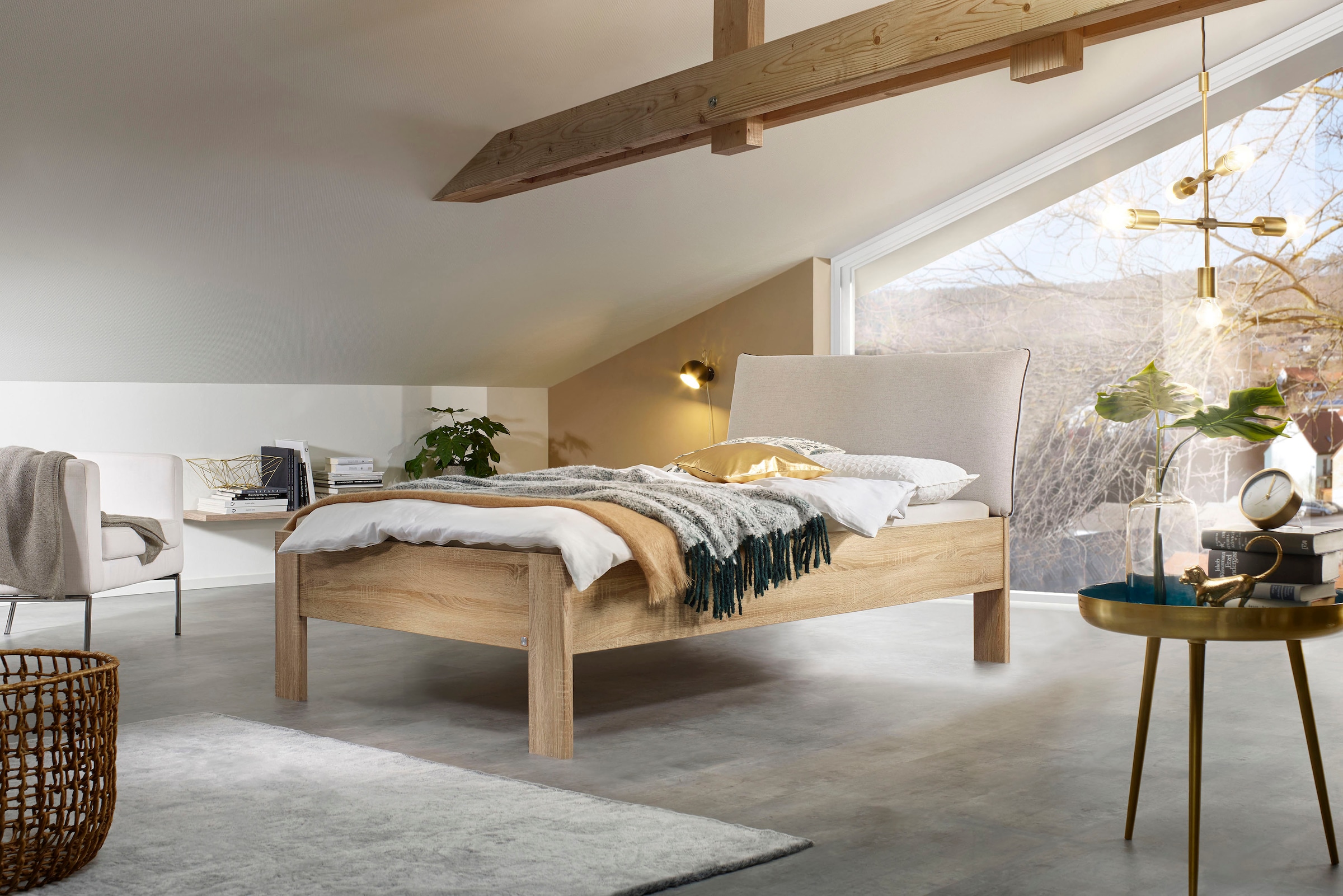 rauch Futonbett »Aditio«, Kopfteil Webstoff mit abgesetztem Keder