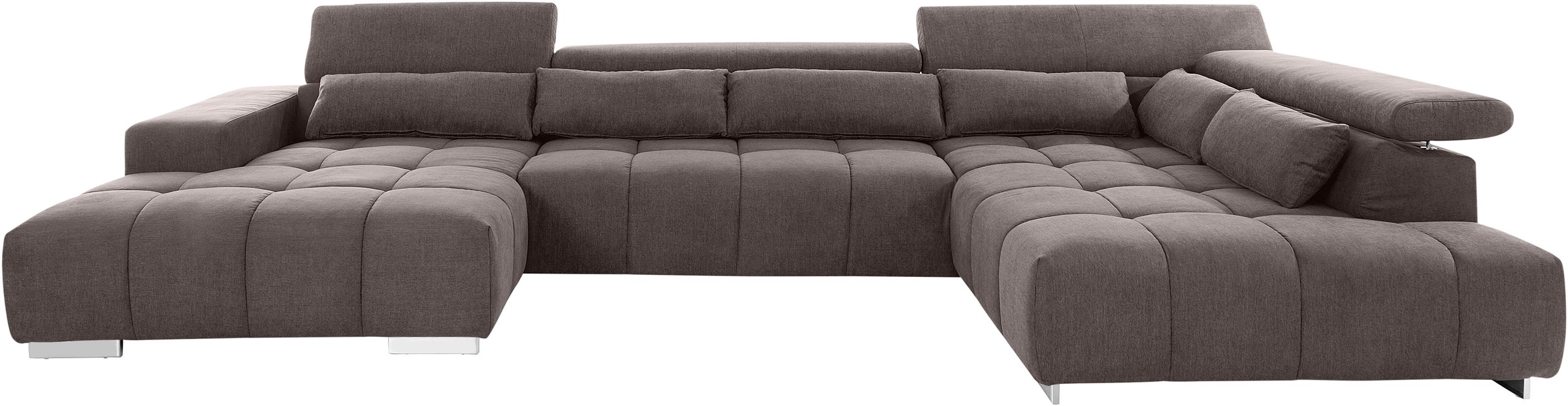 COTTA Wohnlandschaft "Orion U-Form" mit Kopfteilverstellung & 6 Nierenkisse günstig online kaufen