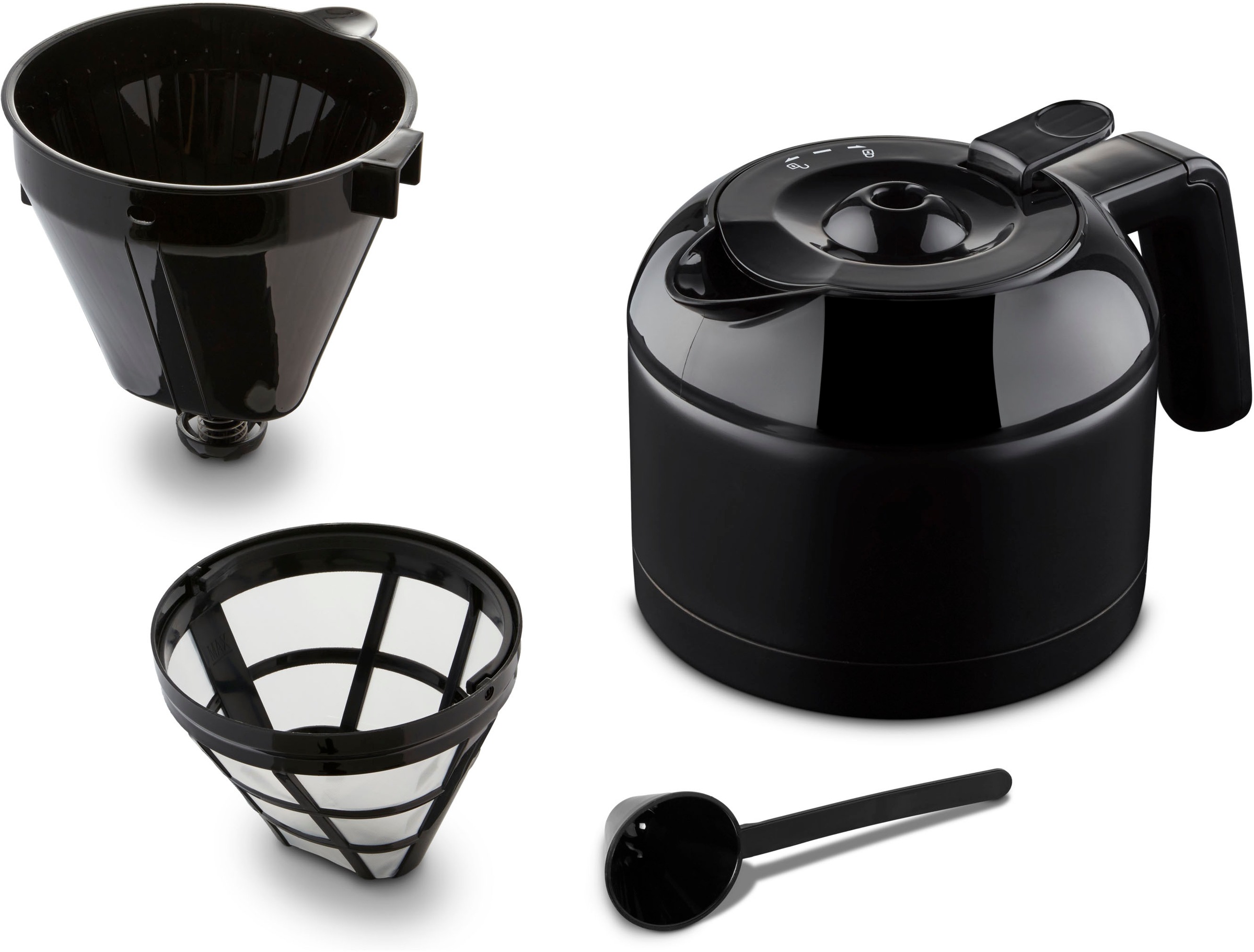 Medion® Kaffeemaschine mit Mahlwerk »MD 19911, 8 Mahlstufen, 1 L Wassertank, Thermoskanne, Timerfunktion«, Permanentfilter, Tropfstopp, automatische Abschaltung