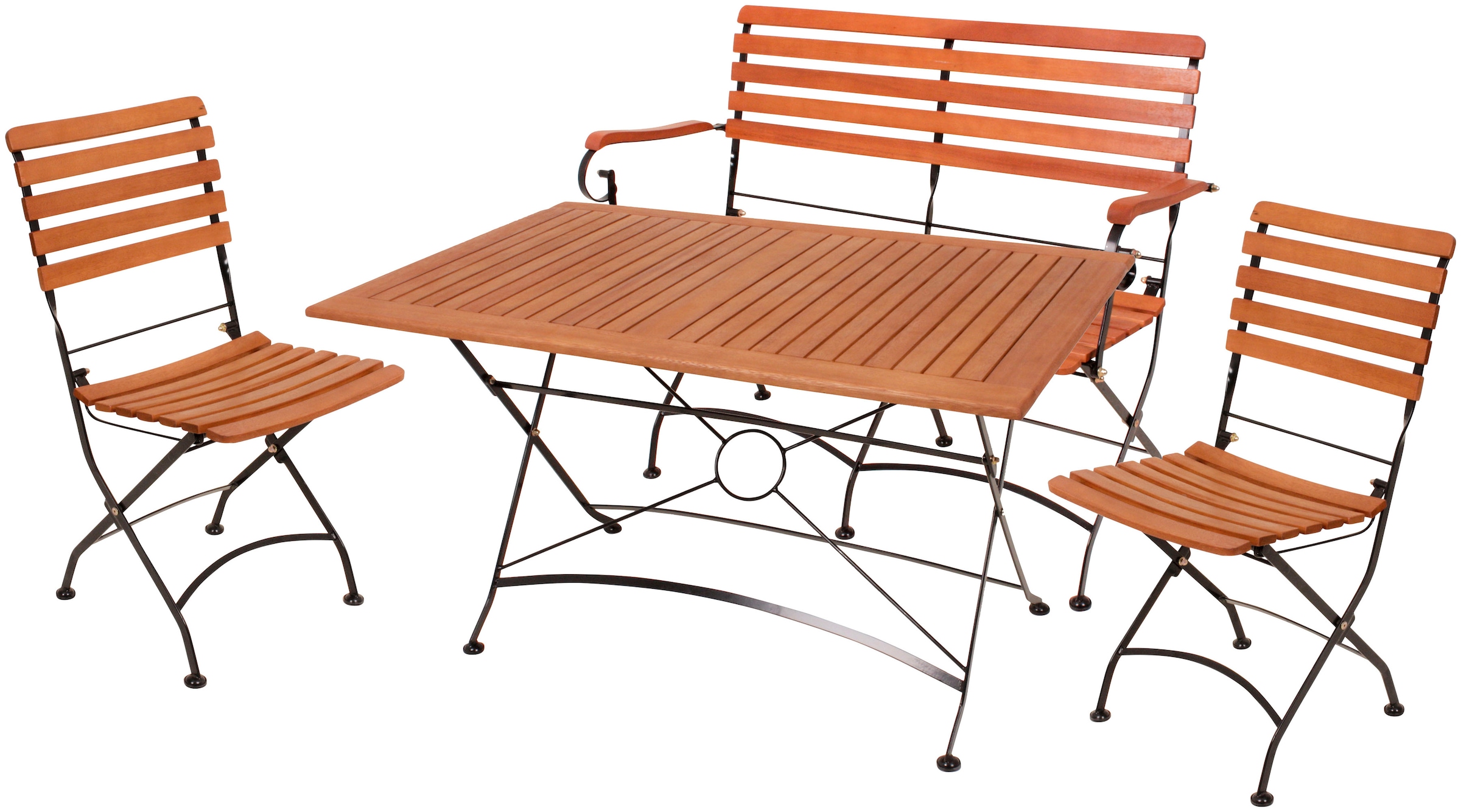 Garden Pleasure Garten-Essgruppe »WIEN«, (4 tlg.), mit praktischer Klappfunktion