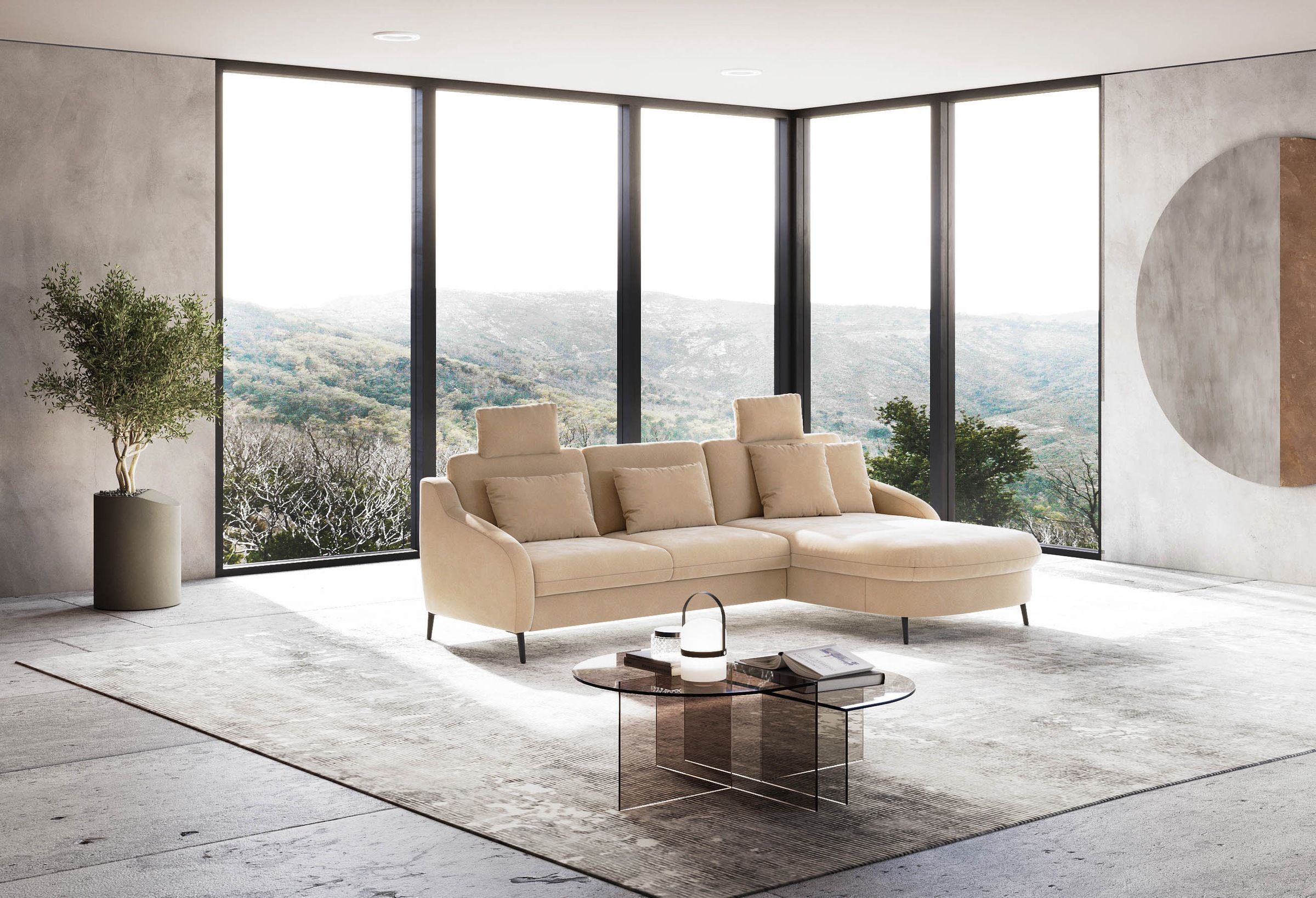 sit&more Ecksofa »Soul L-Form«, wahlweise mit Bettfunktion und Bettkasten oder Schubkasten