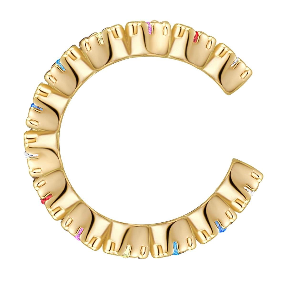 Glanzstücke München Ohrklemme »GSM1279«, (1 tlg.), Ohrklemme Sterling Silber gelbgold Zirkonia bunt