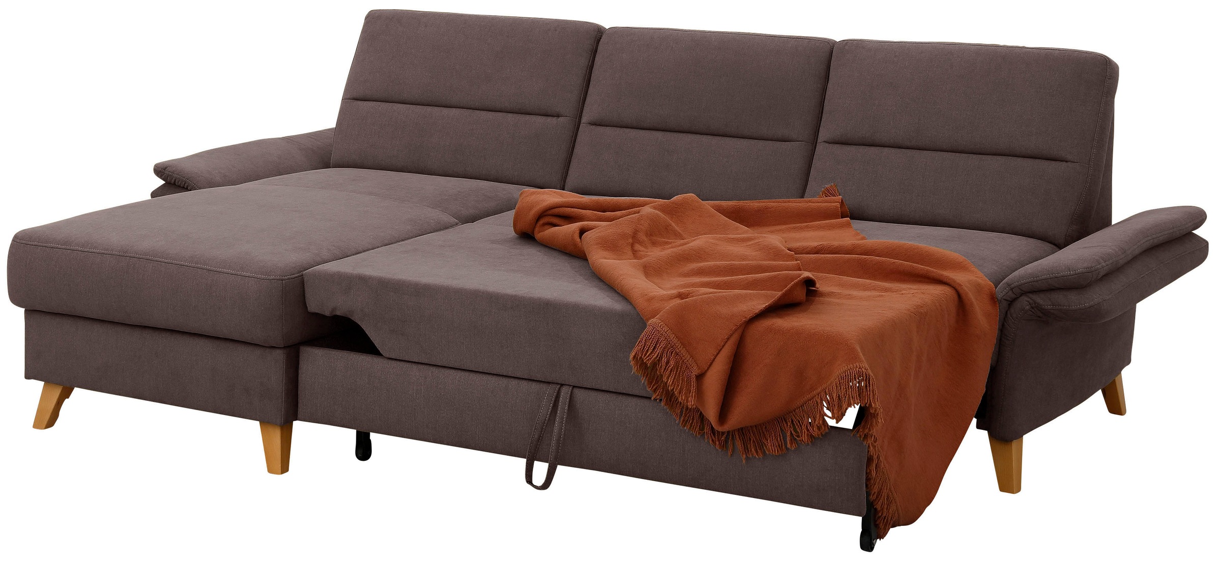 Home affaire Ecksofa »Westerland L-Form«, Federkern-Polsterung, wahlweise mit Bettfunktion, Bettkasten