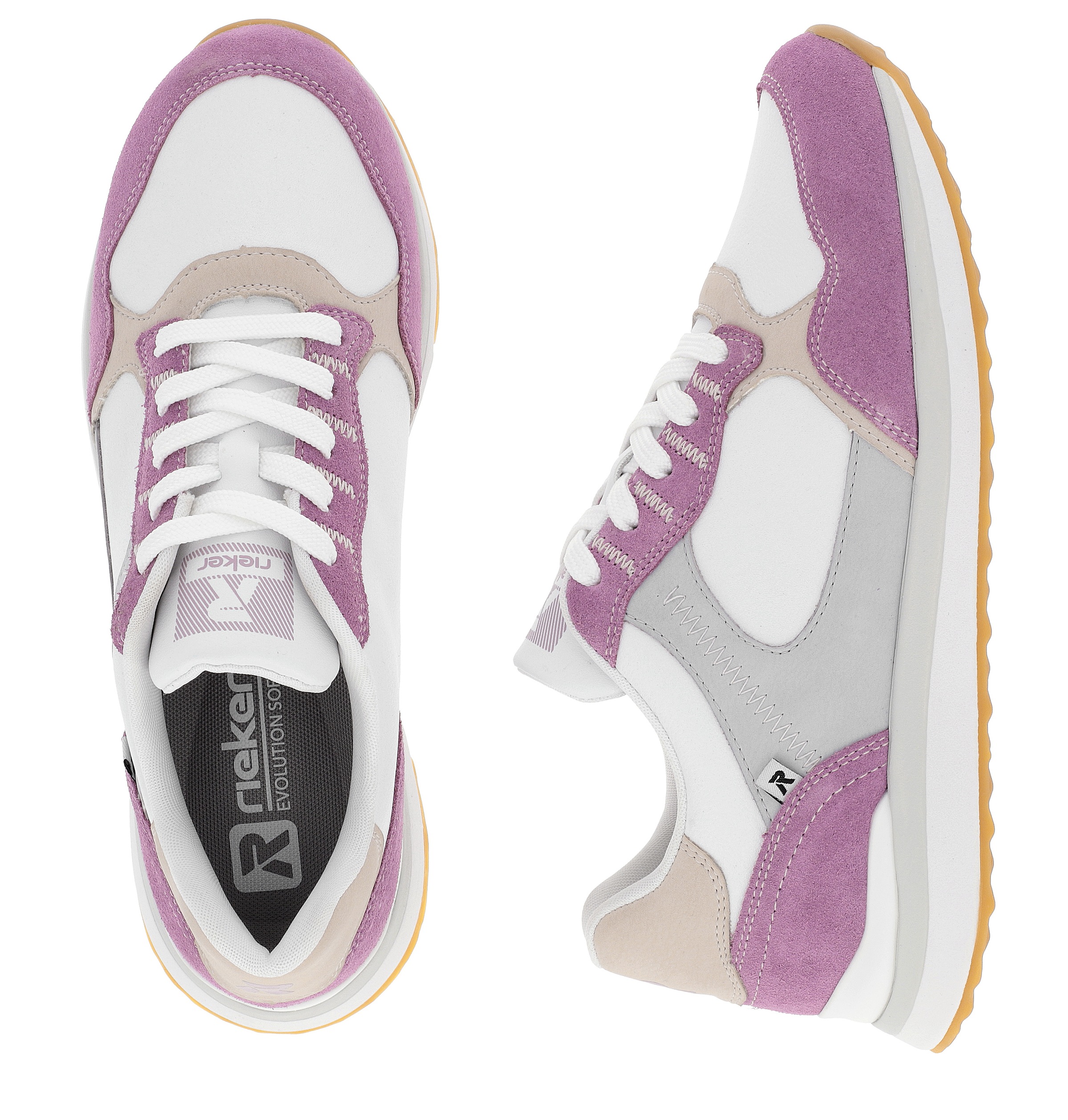 Rieker EVOLUTION Sneaker, mit herausnehmbarer Einlage, Freizeitschuh, Halbschuh, Schnürschuh