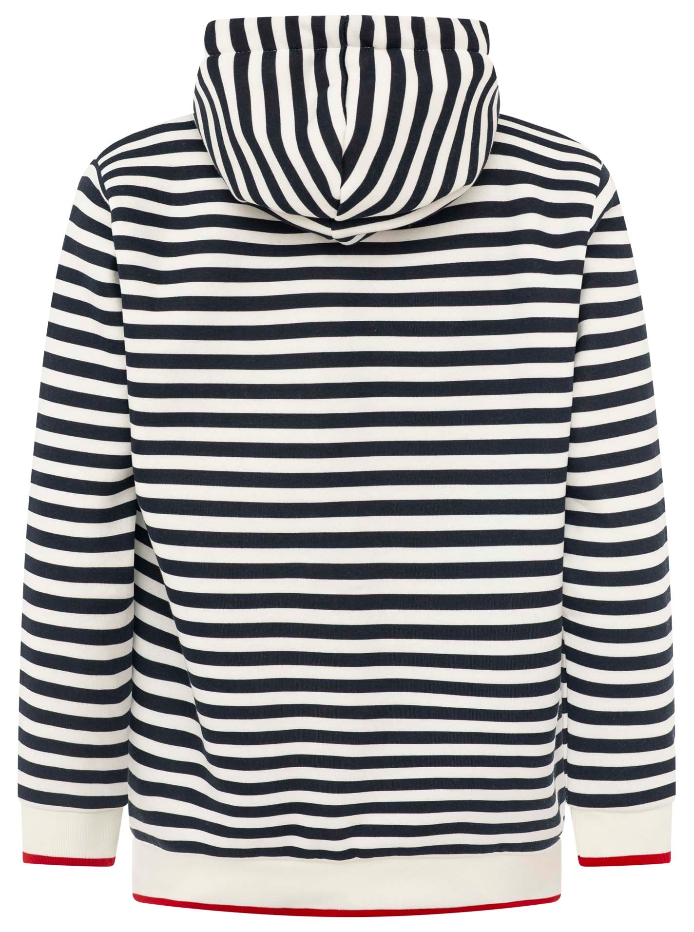 Zwillingsherz Kapuzensweatjacke »"Maritim"« gestreift, Kapuze mit Kordel und Herzen, Taschen, Zipper