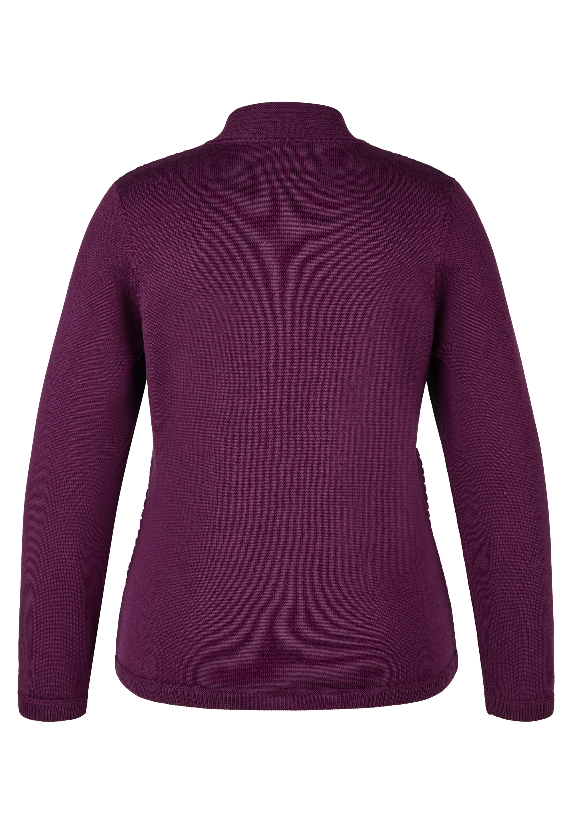 Rabe Strickjacke mit Reißverschluss und Stehkragen