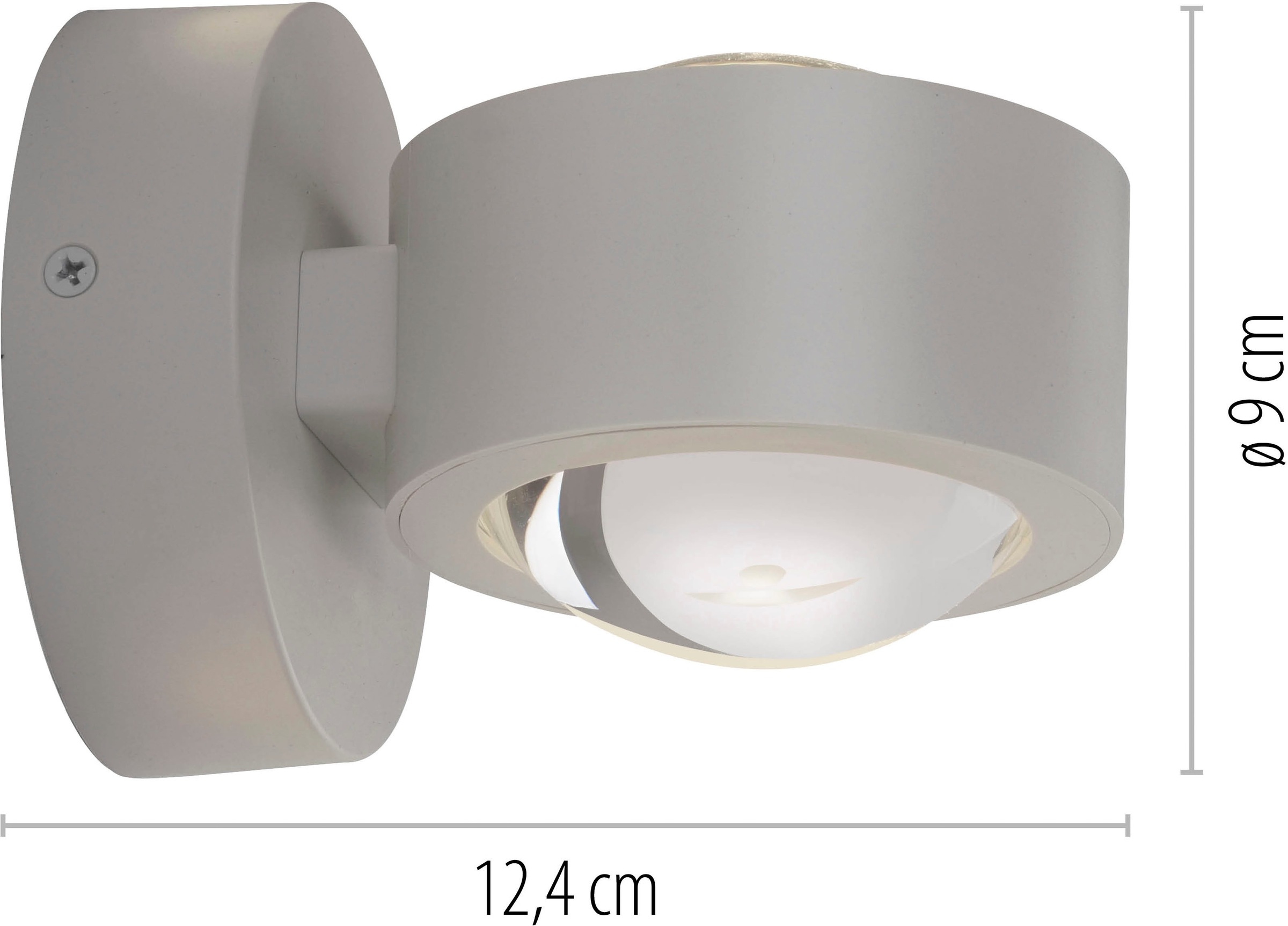 JUST LIGHT LED Wandleuchte »AKKU-CHIA« LED-Board 1 Stk. Warmweiß Akkubetrieben inkl. USB-Ladekabel, 5 Stufen Dimmung + Timerfunktion