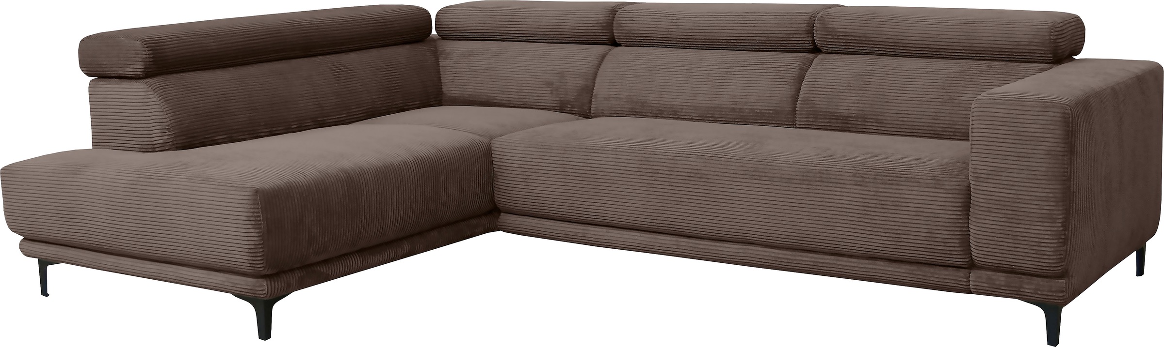 alina Ecksofa »Hikari«, wahlweise mit Sitzvorzug, in modernem Cordstoff, Breite 302 cm