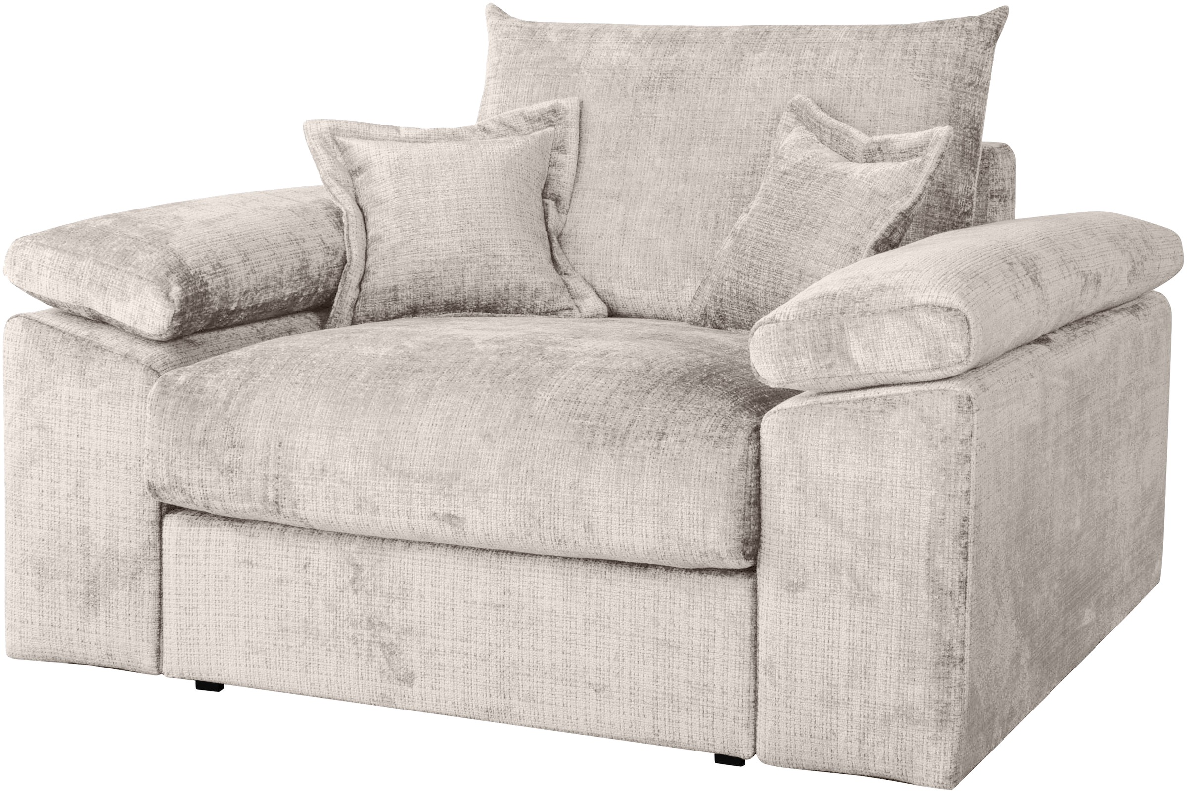 Home affaire XXL-Sessel »Soft&Cosy, B: 151 cm«, Mega-Sessel, Cord oder Chenille-Struktur,mit 2 Zierkissen