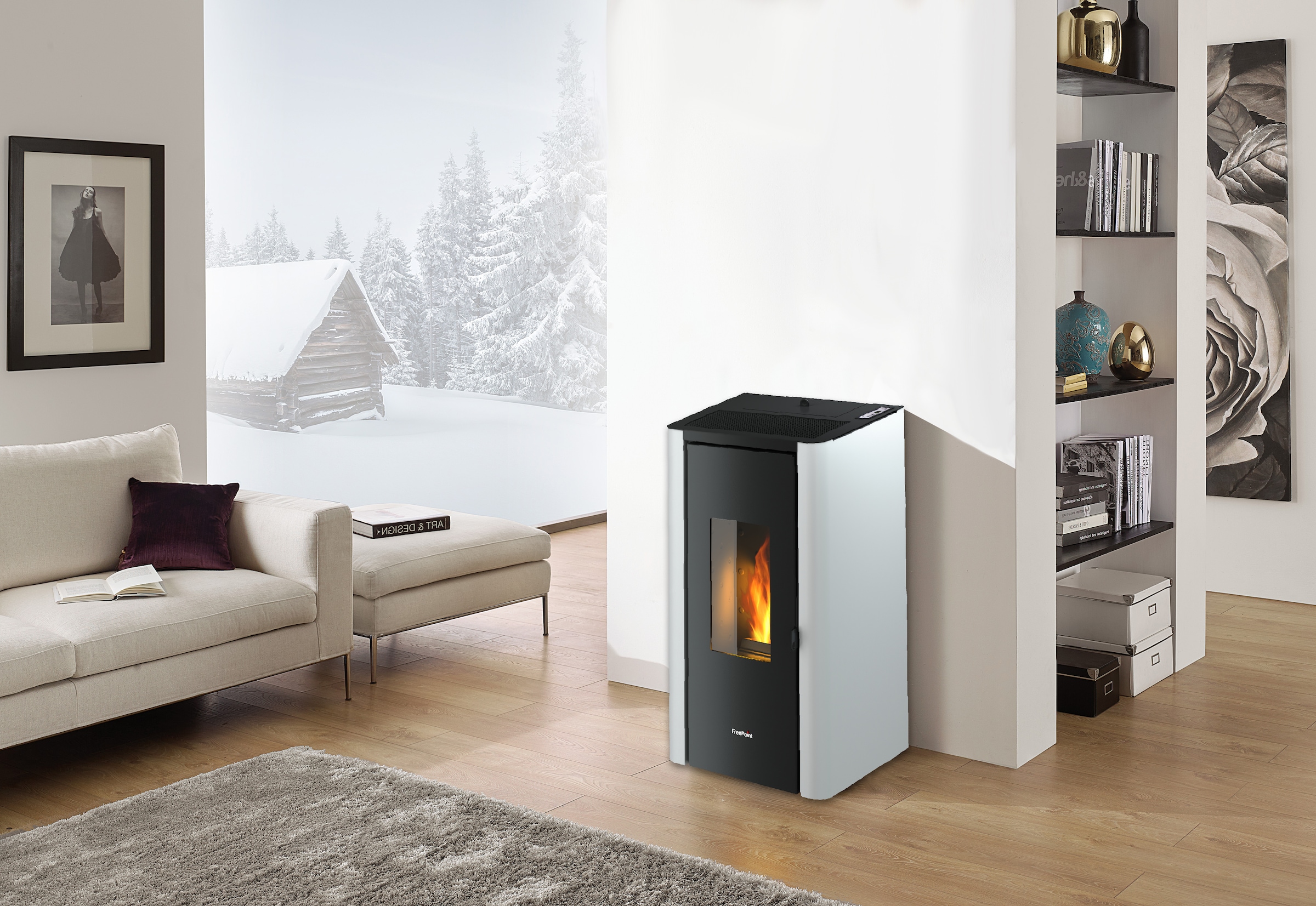 Firefix Pelletofen »FreePoint » Indigo Evo«, 2,5-7 kW« günstig online kaufen