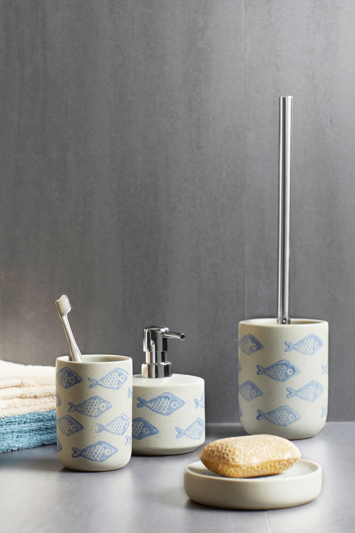 WENKO WC-Garnitur »Aquamarin«, 1 St., aus Keramik, aus Keramik