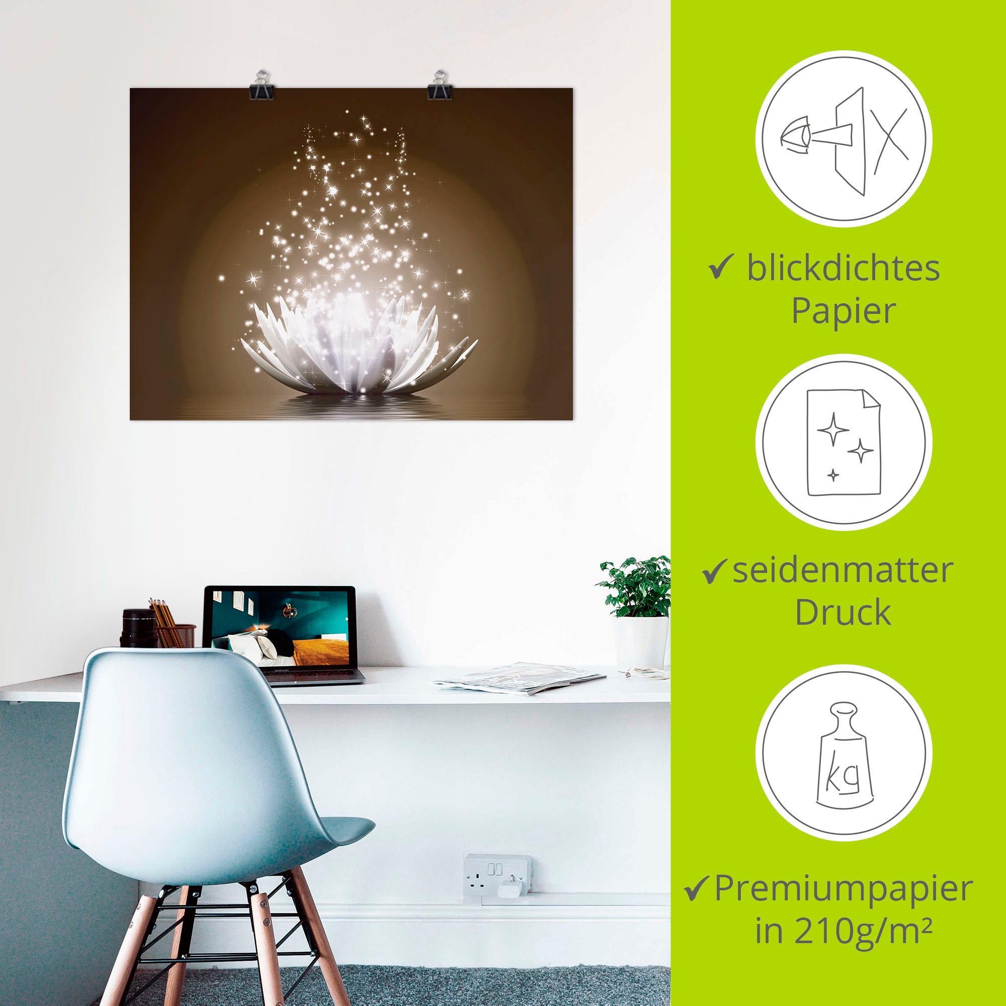 Artland Wandbild »Magie der Lotus-Blume«, Blumen, (1 St.), als Leinwandbild, Poster, Wandaufkleber in verschied. Größen