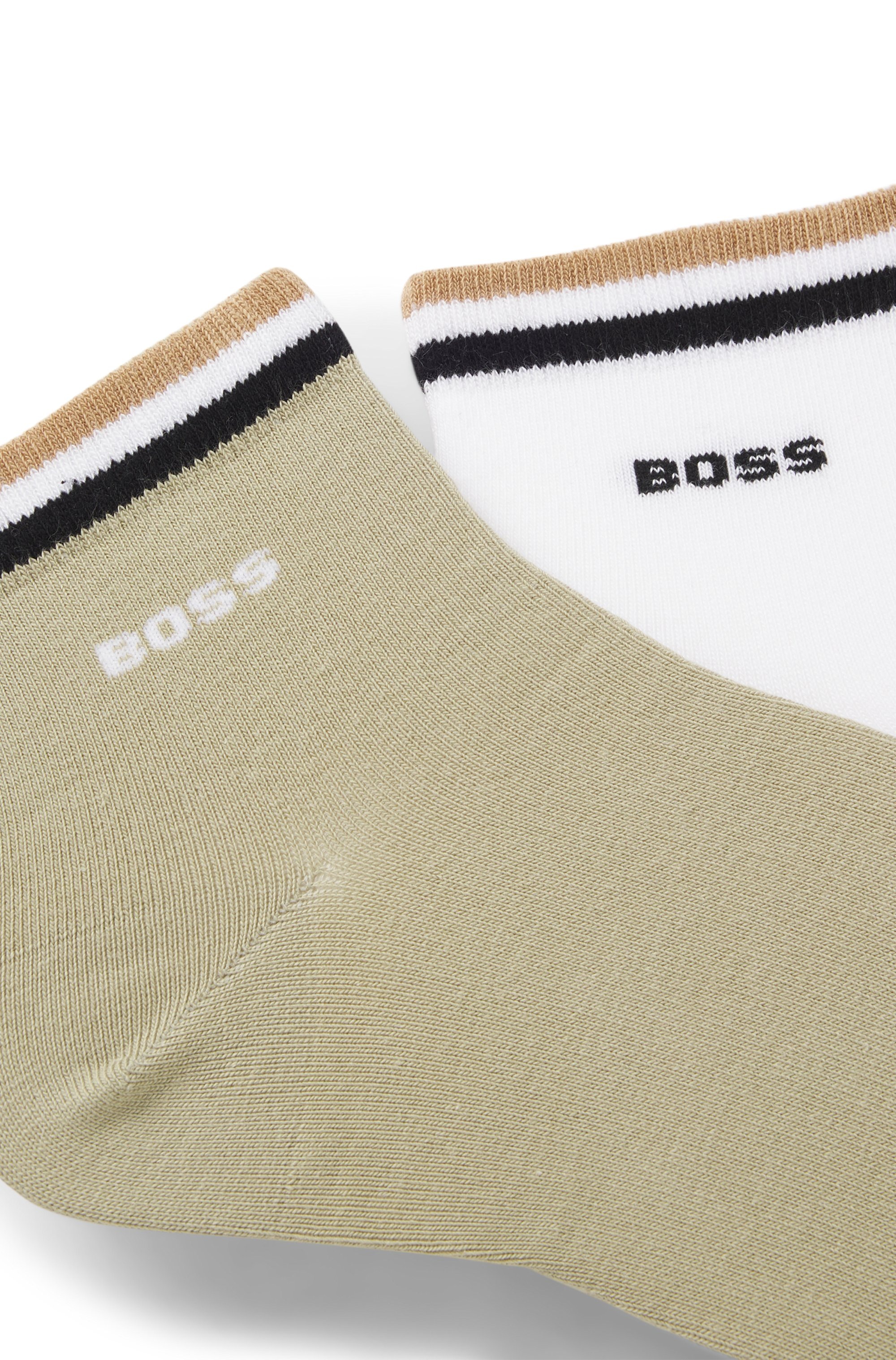 BOSS Freizeitsocken »2P SH Stripe CC« Packung, 2er, 2 Paar tlg. mit BOSS Schriftzug