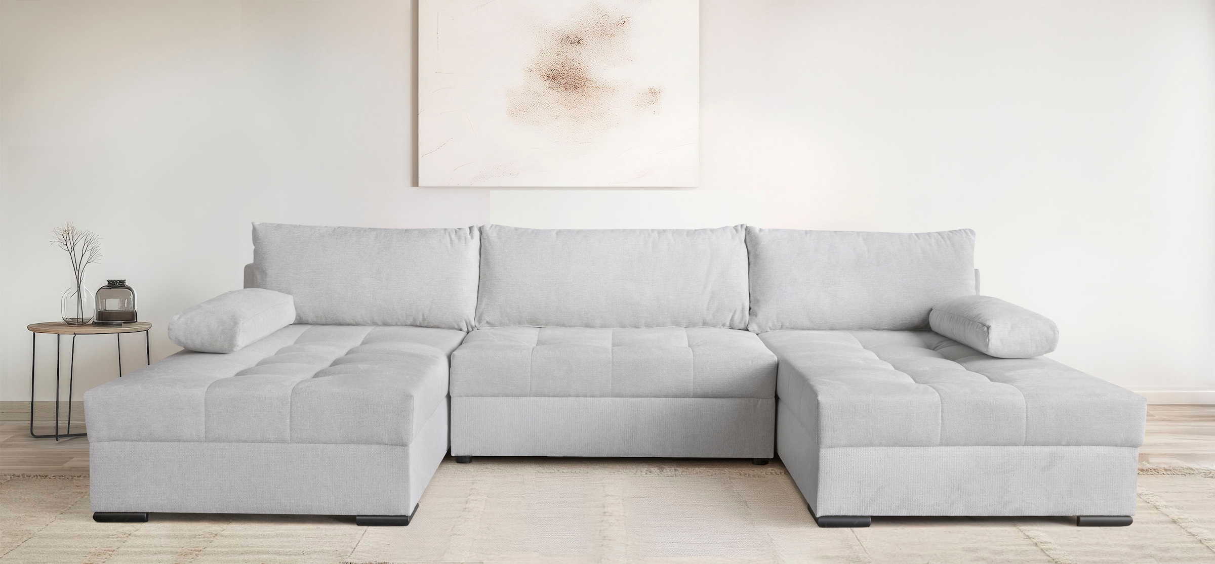 OTTO home Wohnlandschaft »U-Form Home System« 2 Ottomane,Bonnelfederkern, S günstig online kaufen