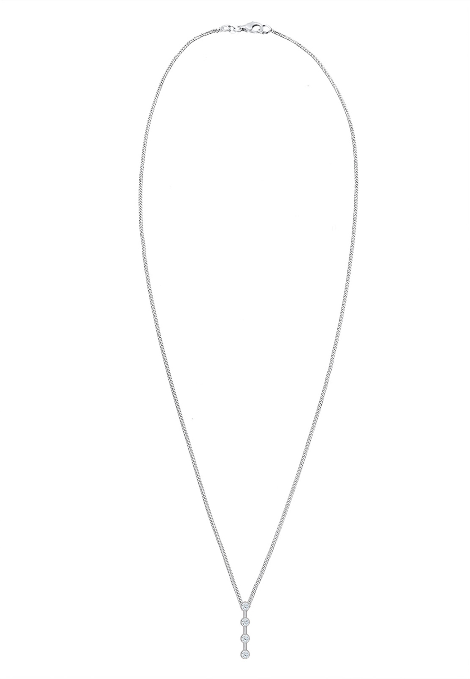 Elli DIAMONDS Collierkettchen »Diamant Weiß Brillantschliff (0.06ct) 925 Sterling Silber«