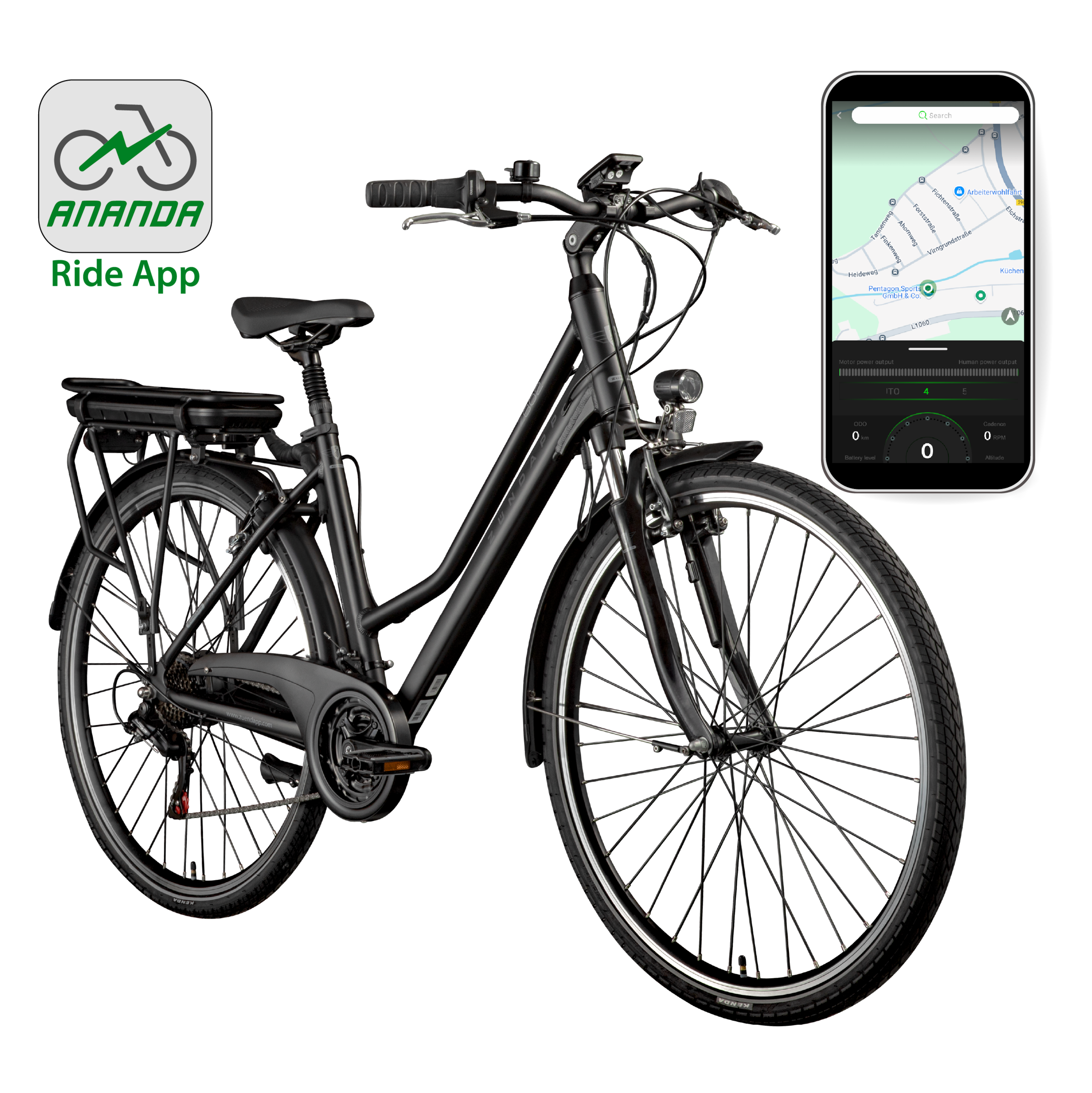 Zündapp »Z802 Damen« 21 Gang Shimano Tourney Schaltwerk Kettenschaltung Heckmotor 250 W Pedelec, Elektrofahrrad für Damen
