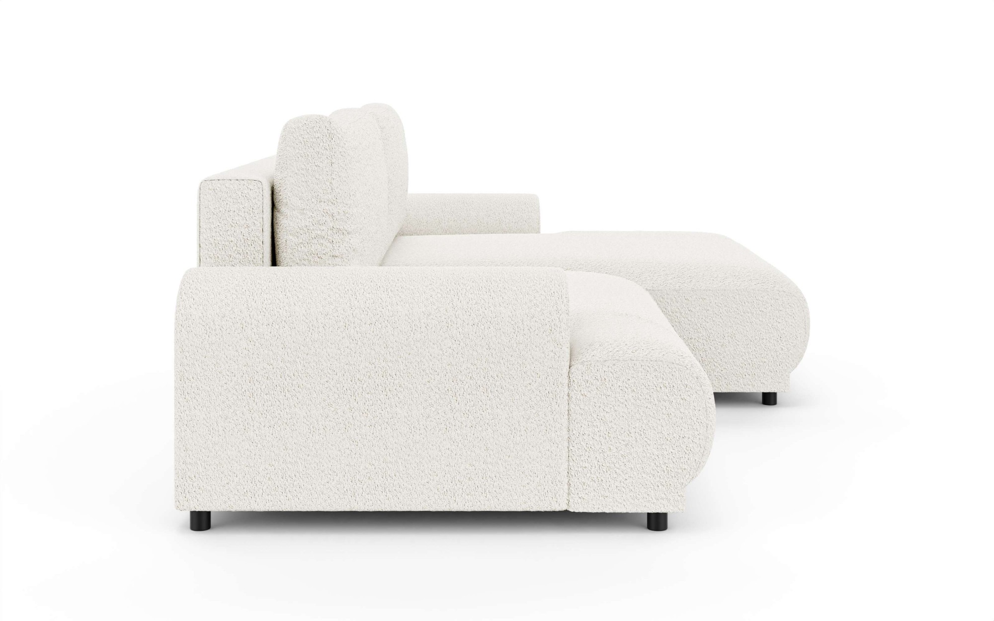 INOSIGN Ecksofa »Marsby, mit Bettfunktion und Bettkasten, Maße: B/H/T 242/65/145 cm«, L-Form mit Wellenunterfederung, Recamiere links oder rechts bestellbar