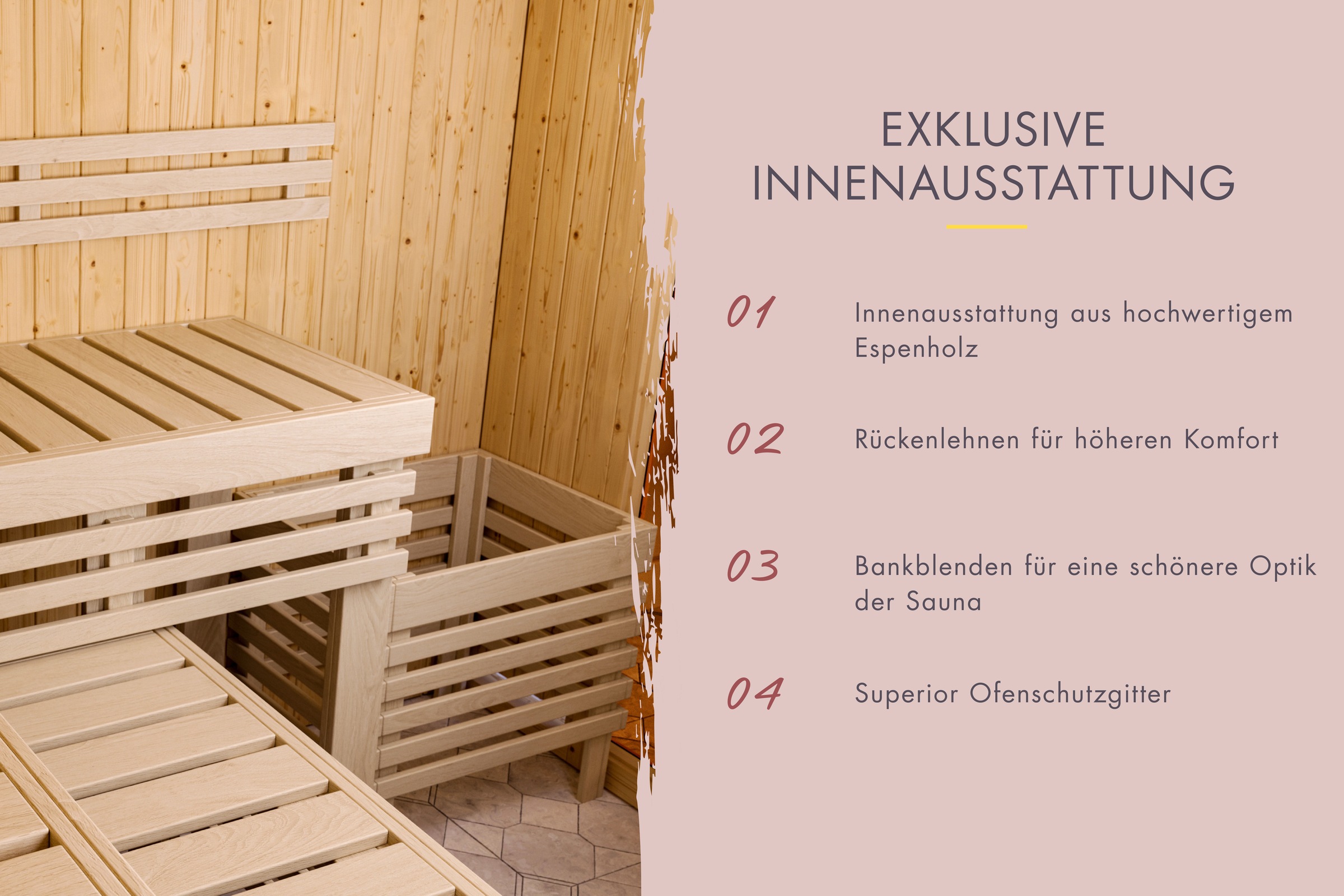 Karibu Sauna »Alani 4« verschiedene Varianten