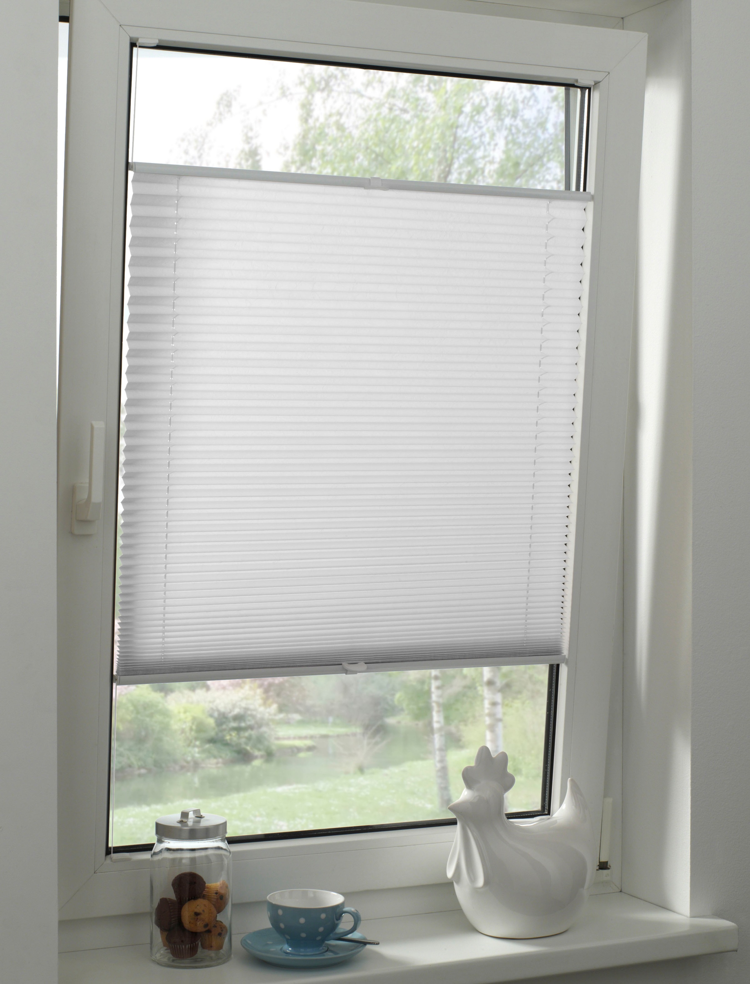 GARDINIA Plissee »Solid Plissee nach Maß« halbtransparent mit Bohren nach Maß